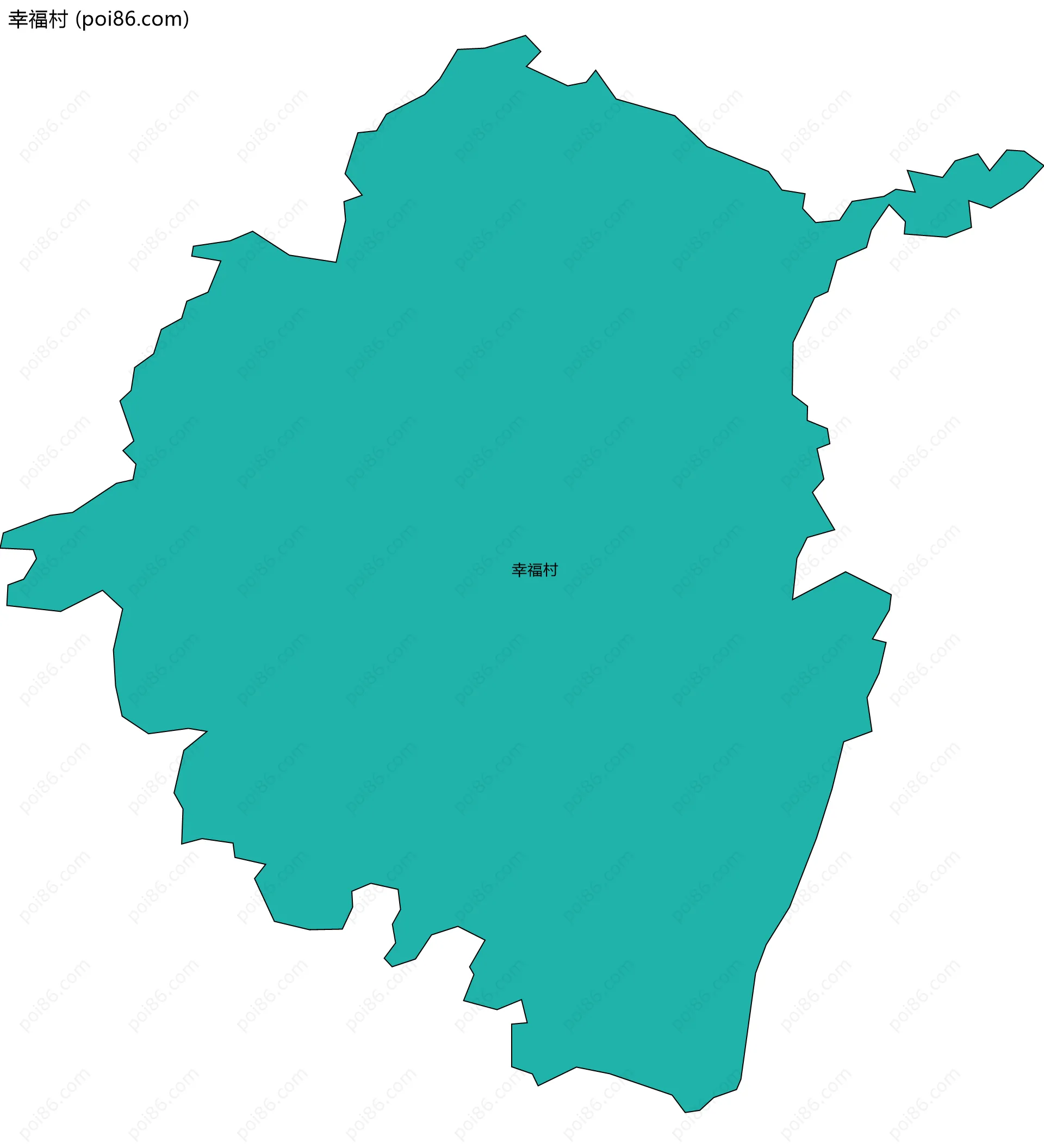 幸福村边界地图