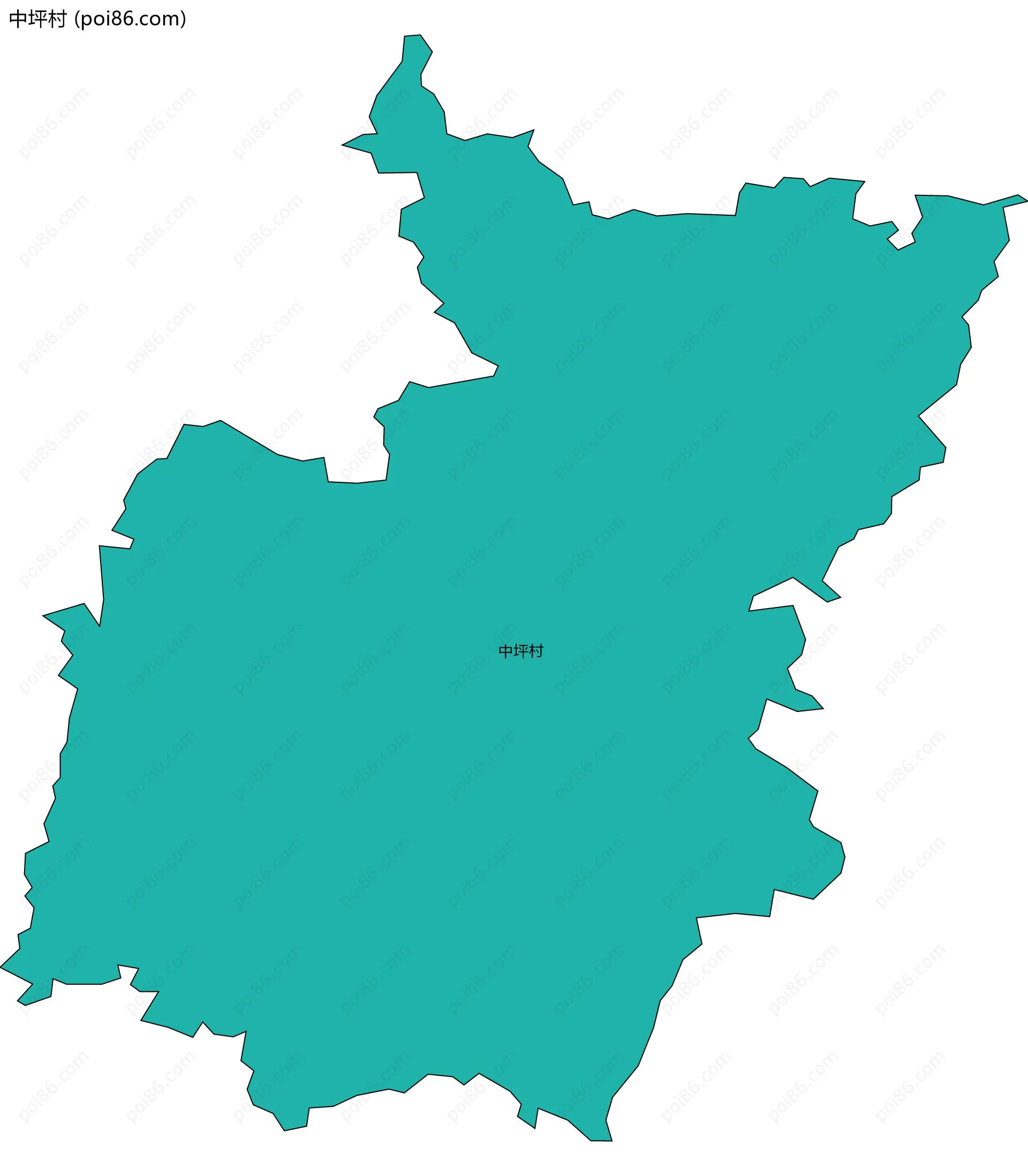 中坪村边界地图