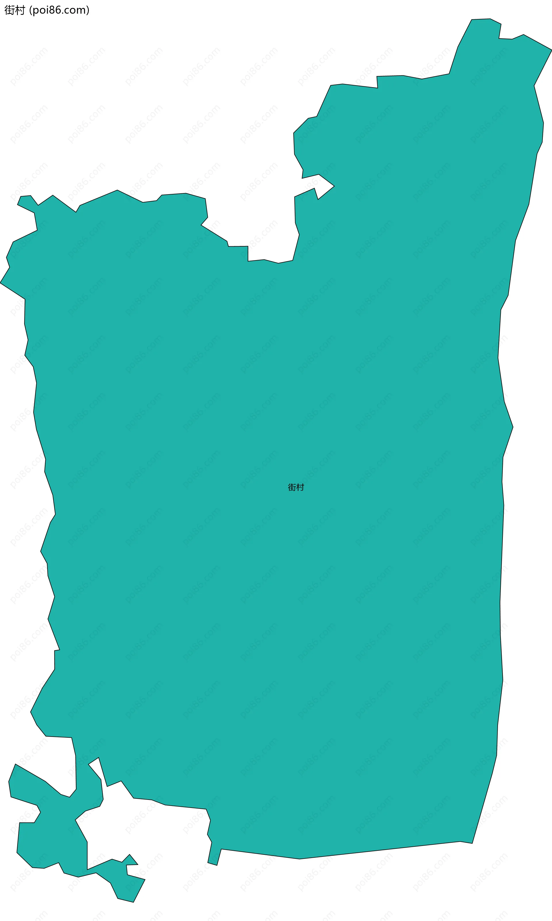 街村边界地图