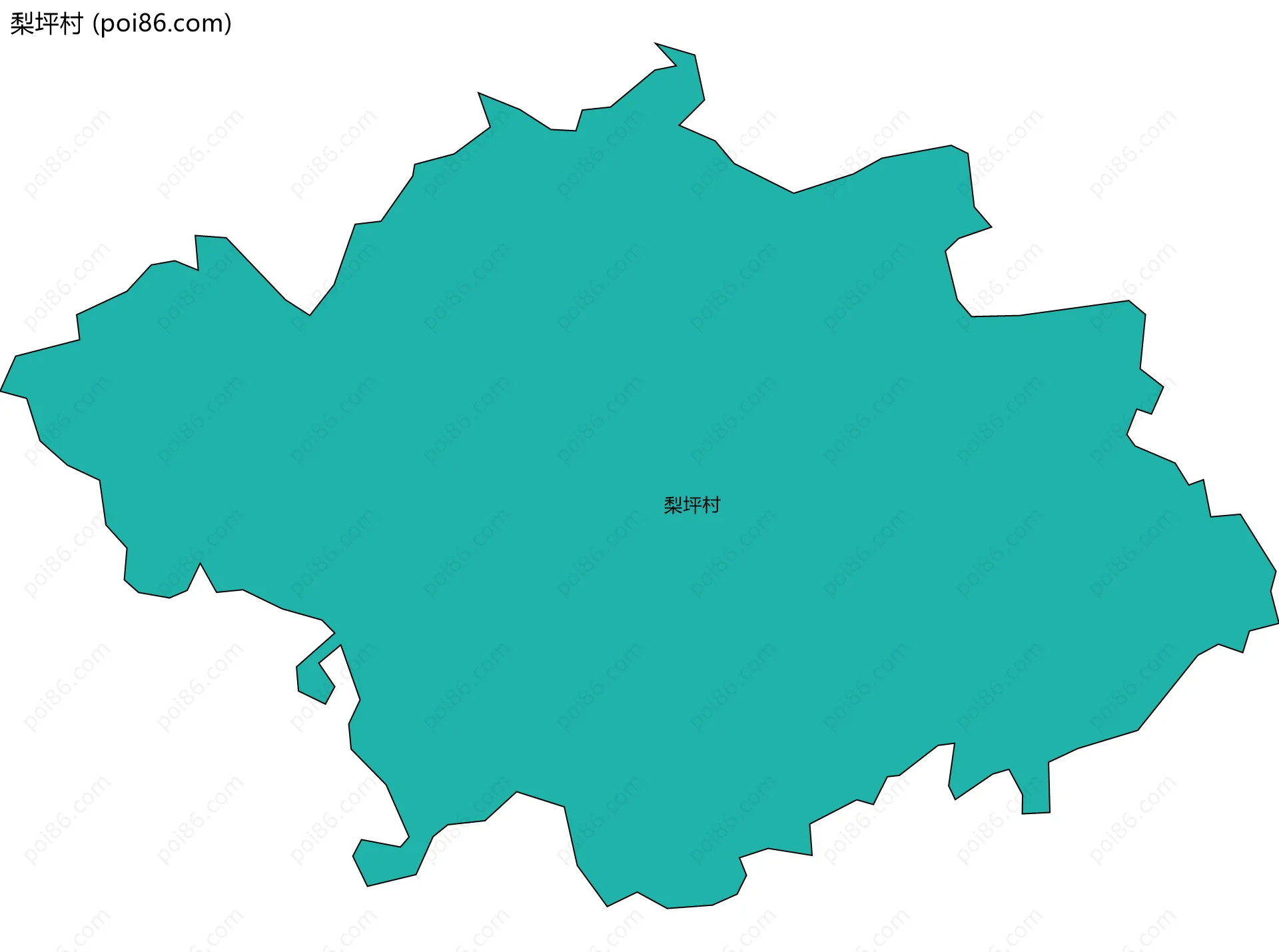 梨坪村边界地图