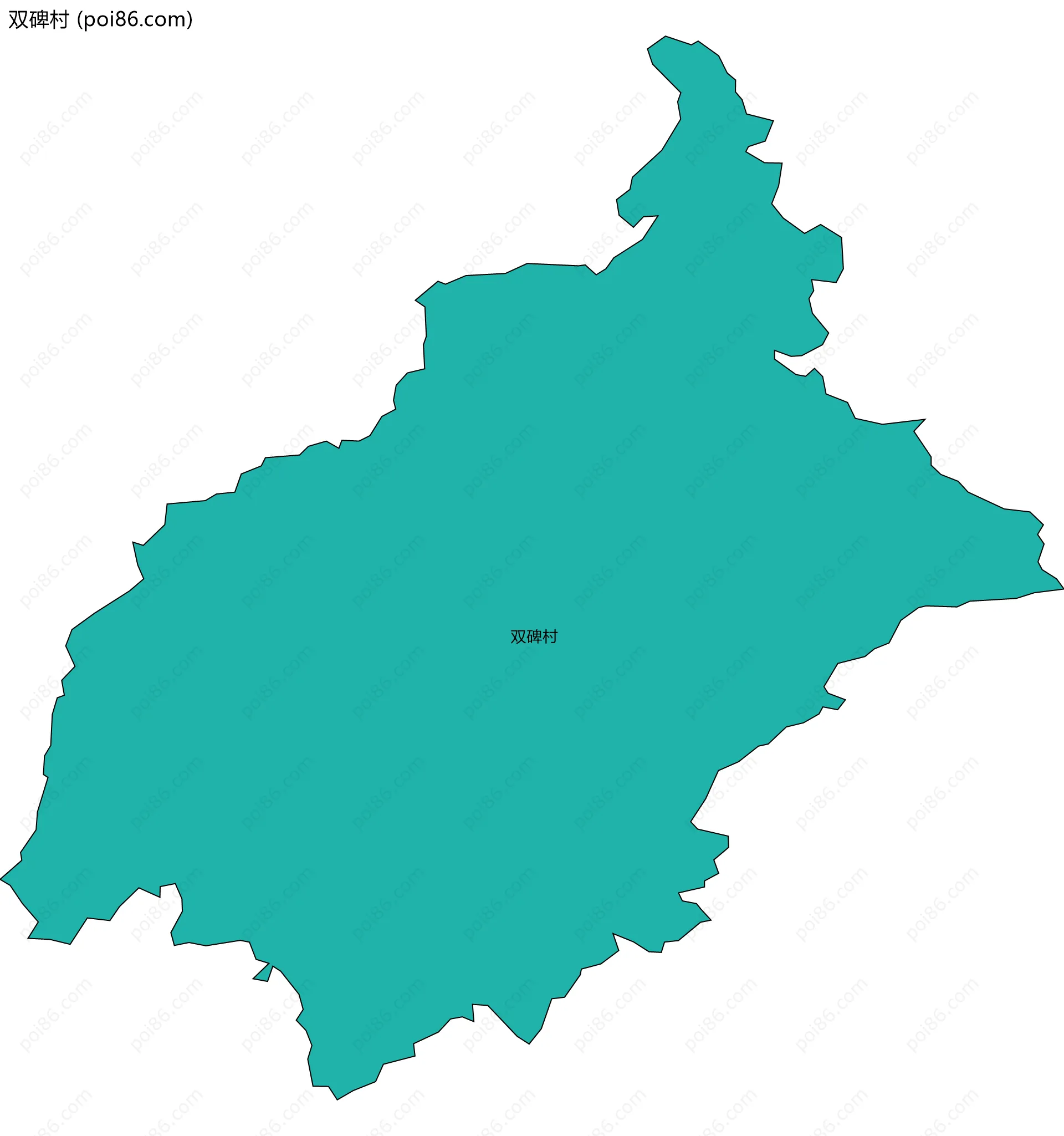 双碑村边界地图