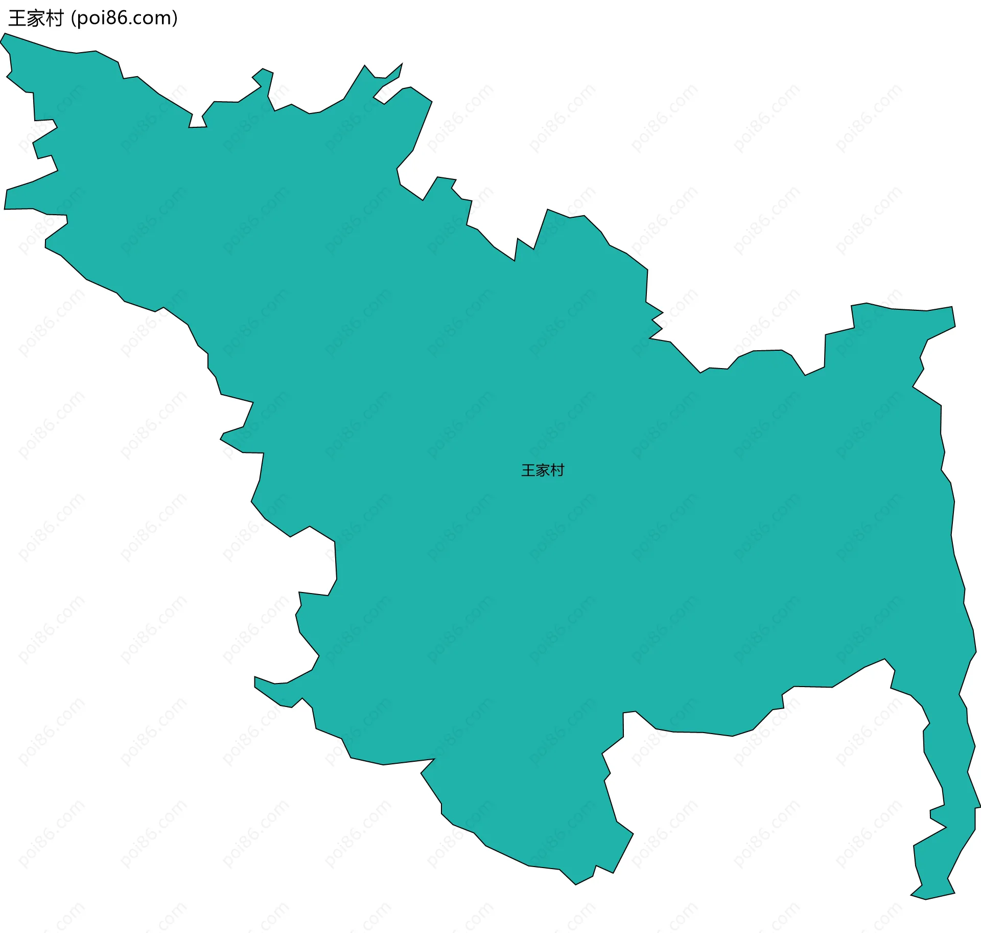 王家村边界地图