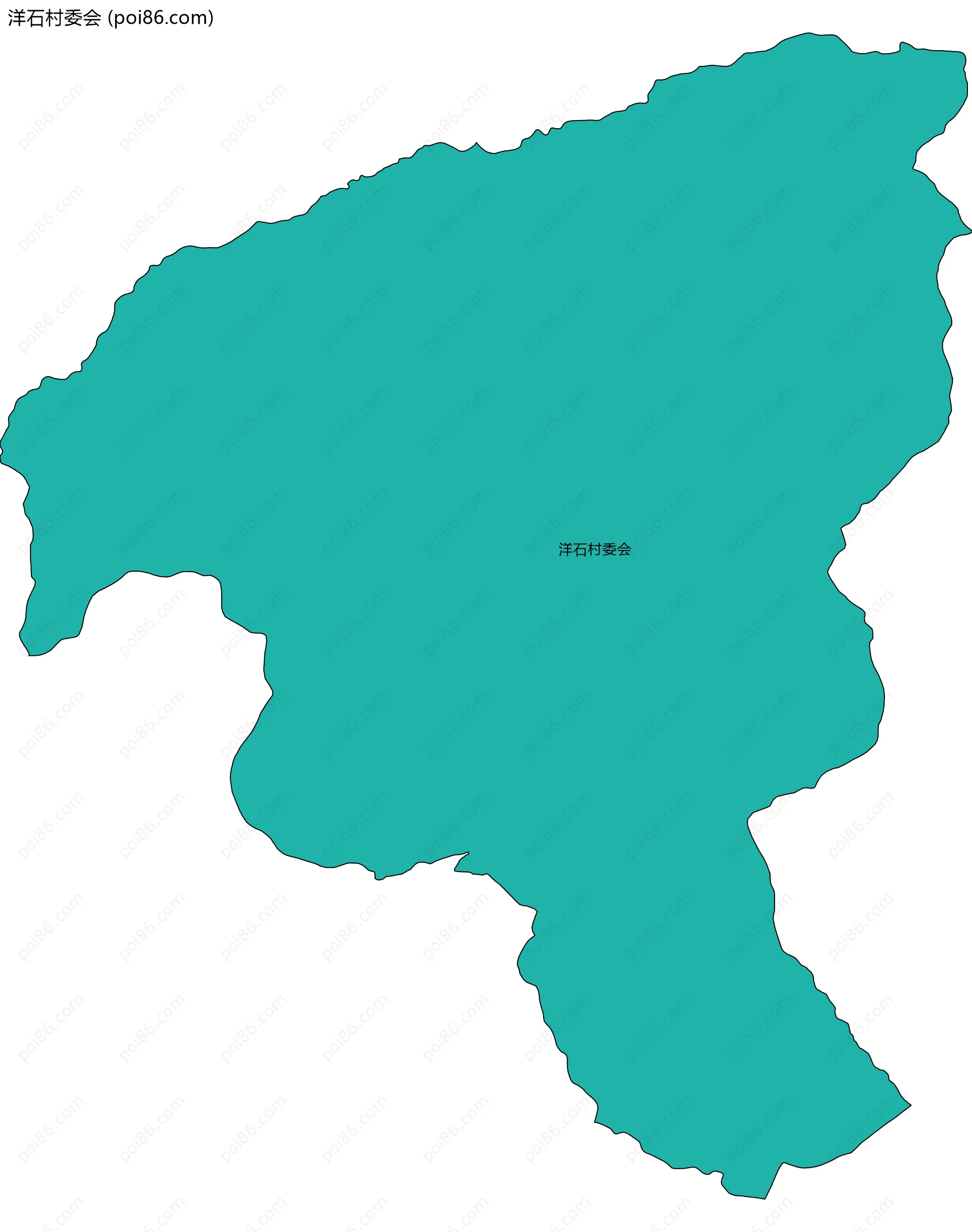 洋石村委会边界地图