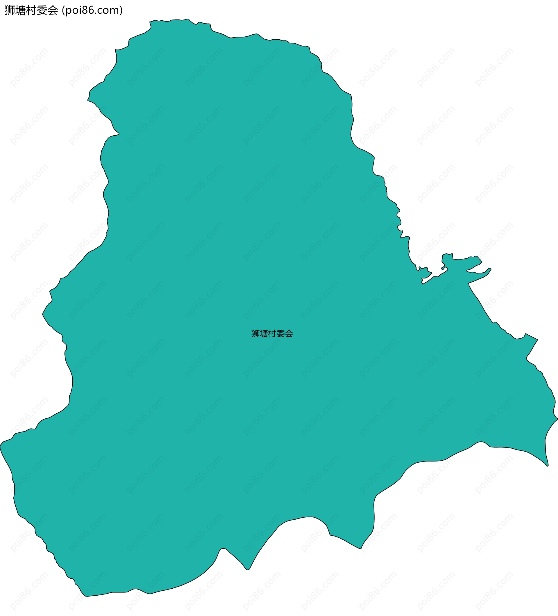 狮塘村委会边界地图