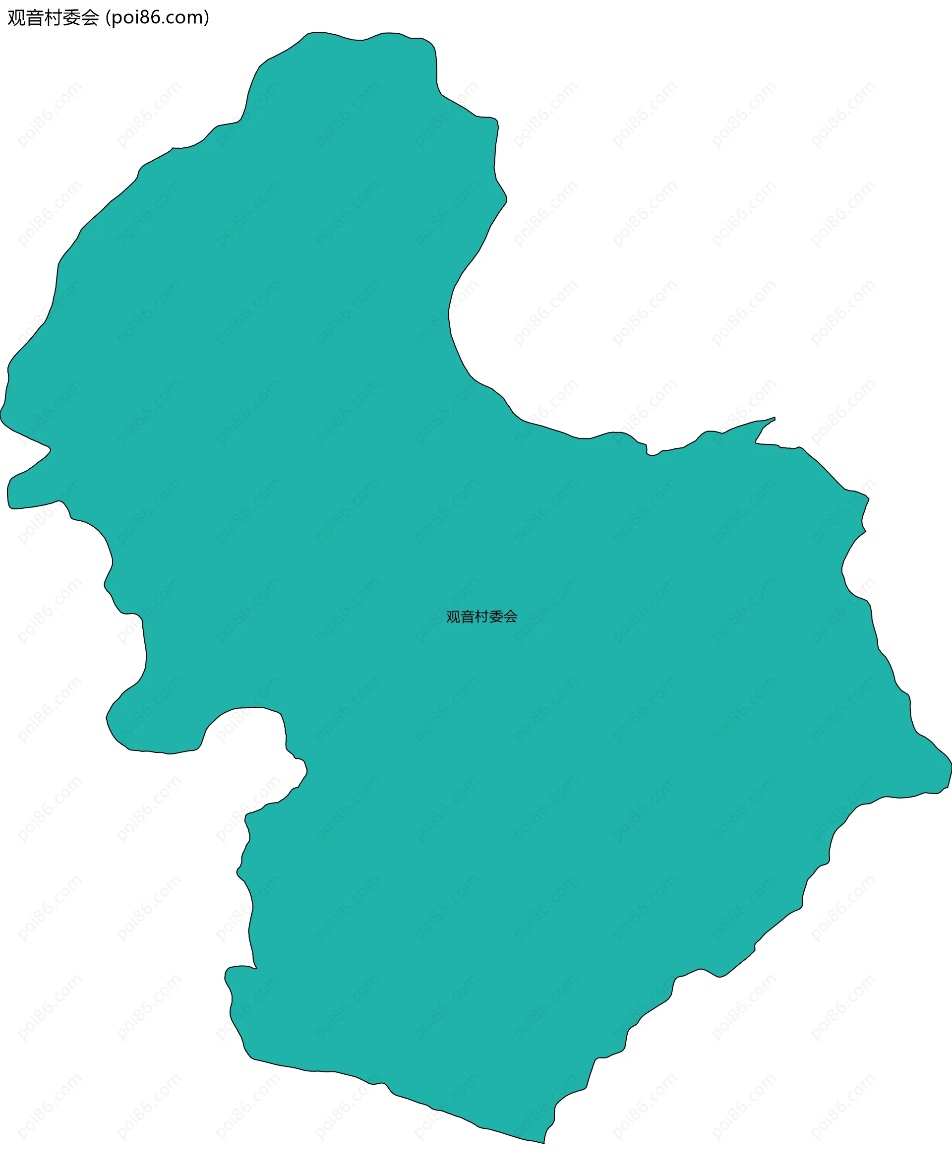 观音村委会边界地图