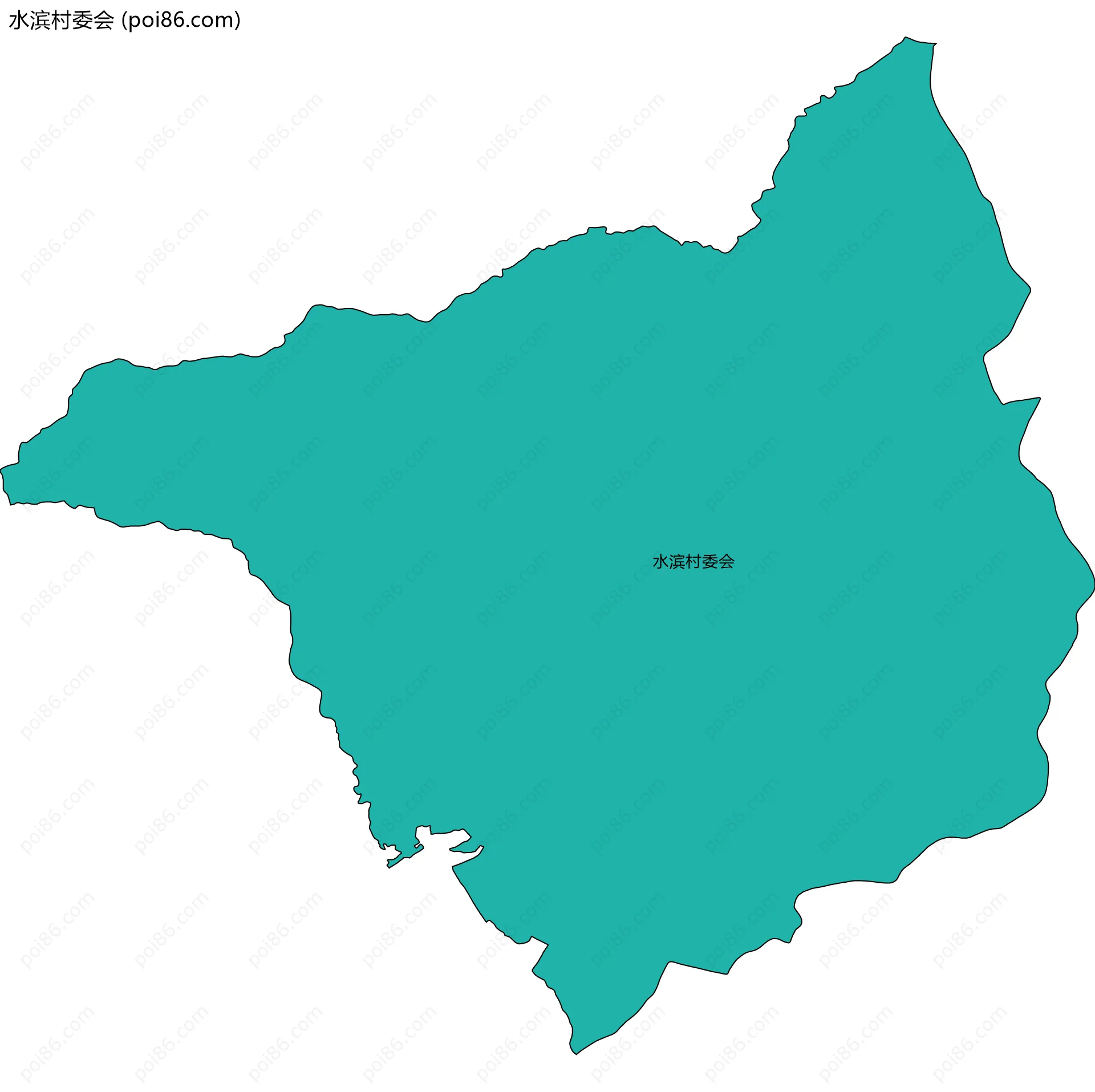 水滨村委会边界地图