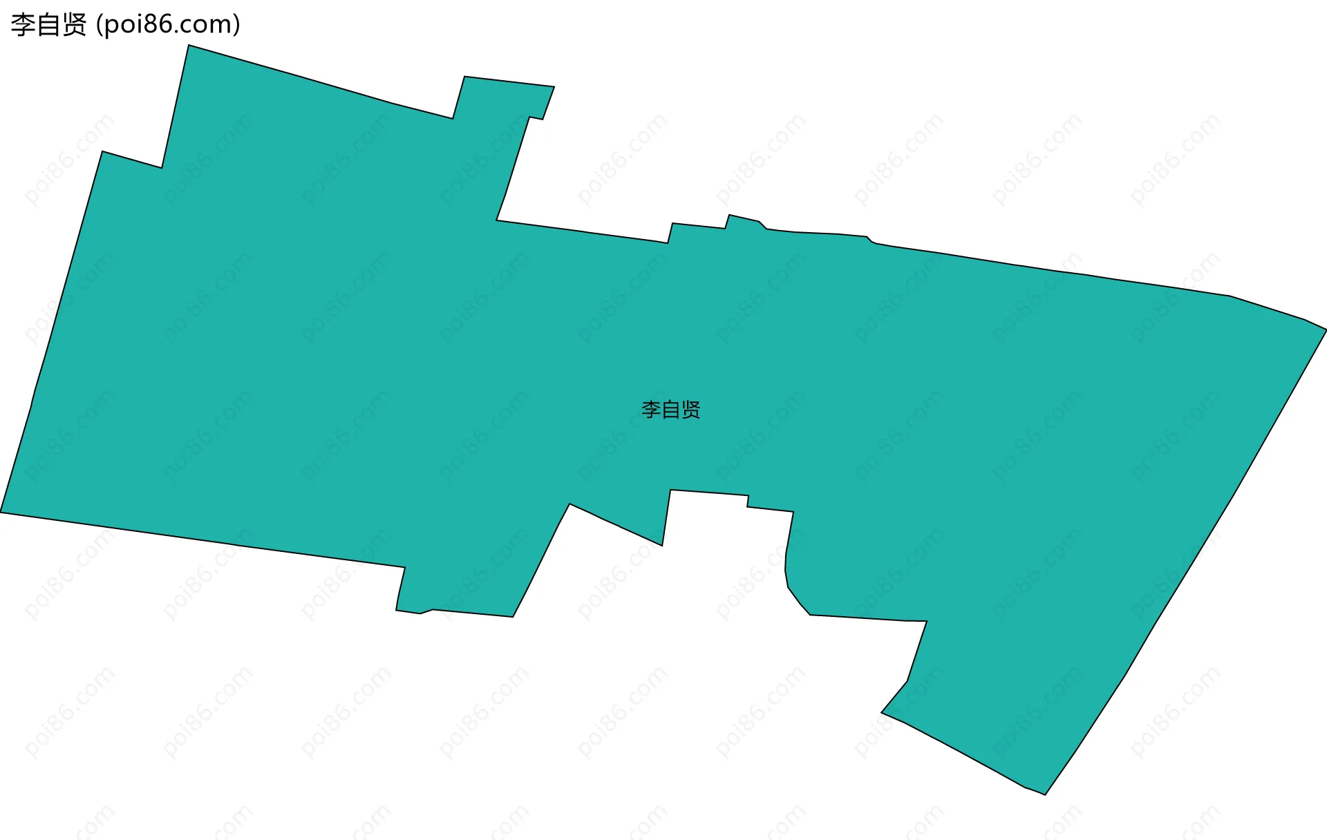 李自贤边界地图