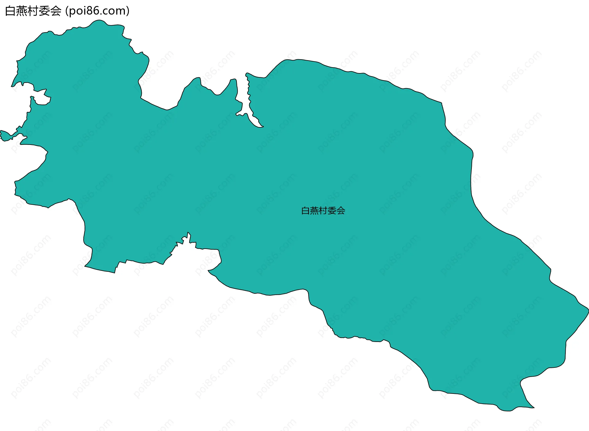 白燕村委会边界地图