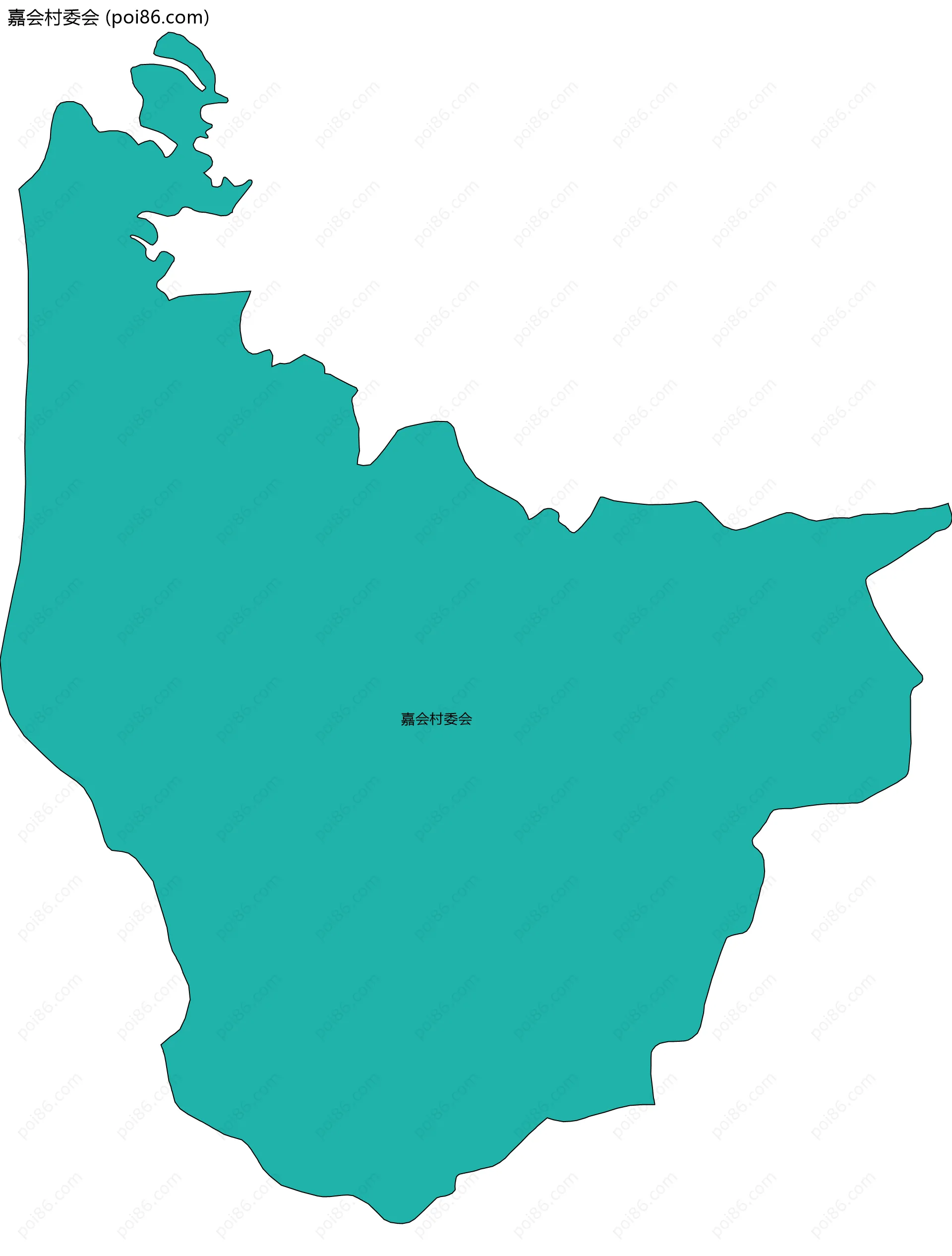 嘉会村委会边界地图