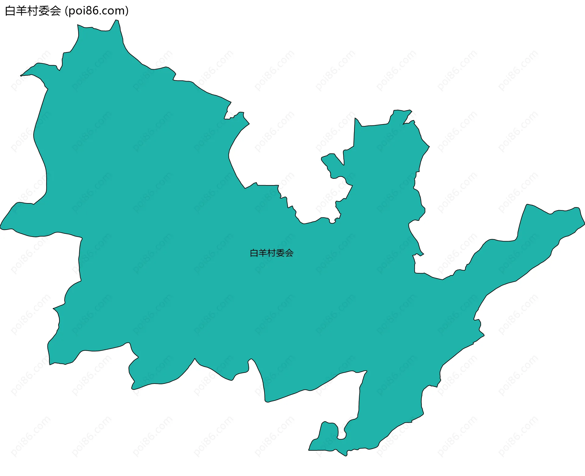 白羊村委会边界地图