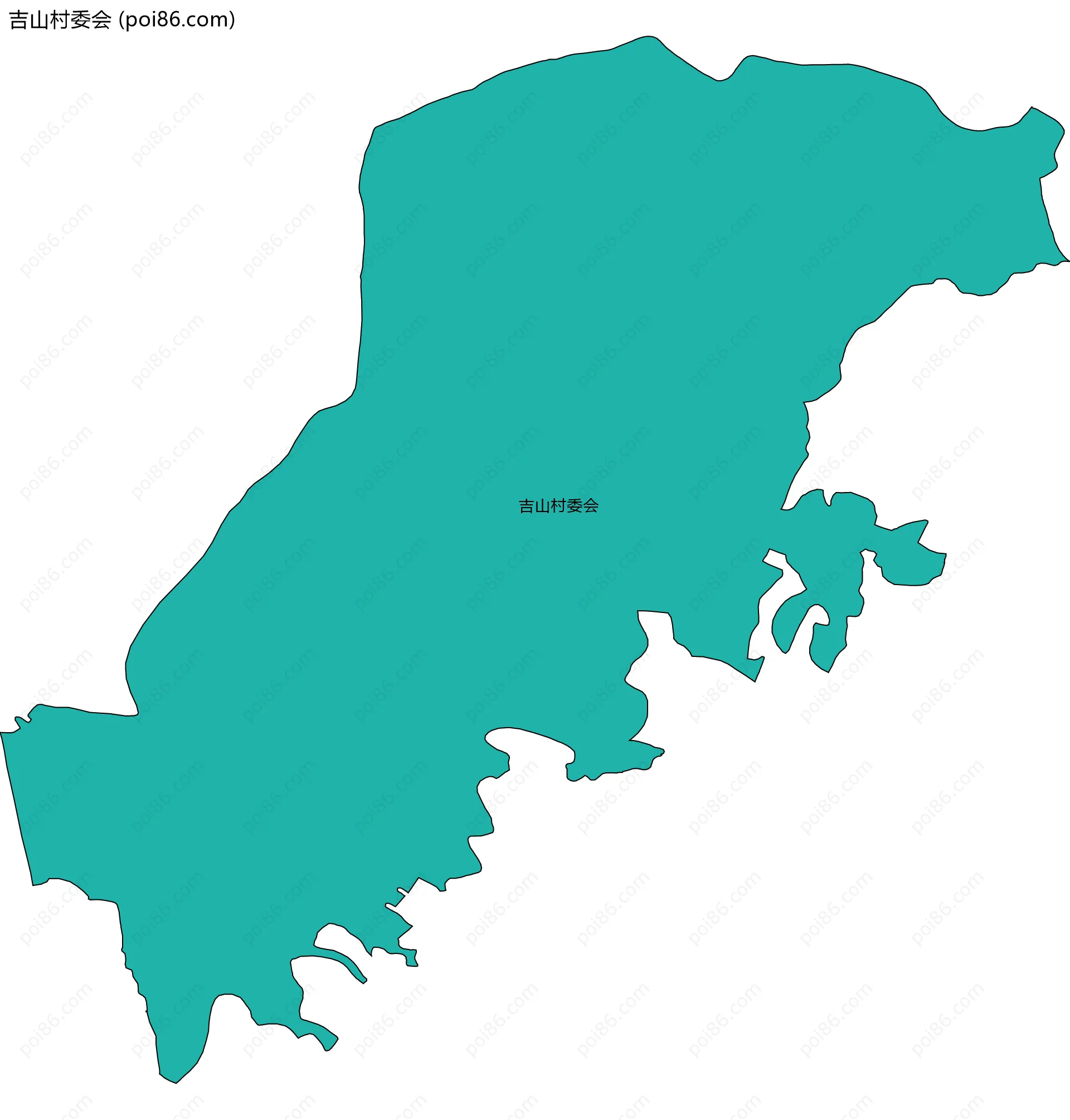 吉山村委会边界地图