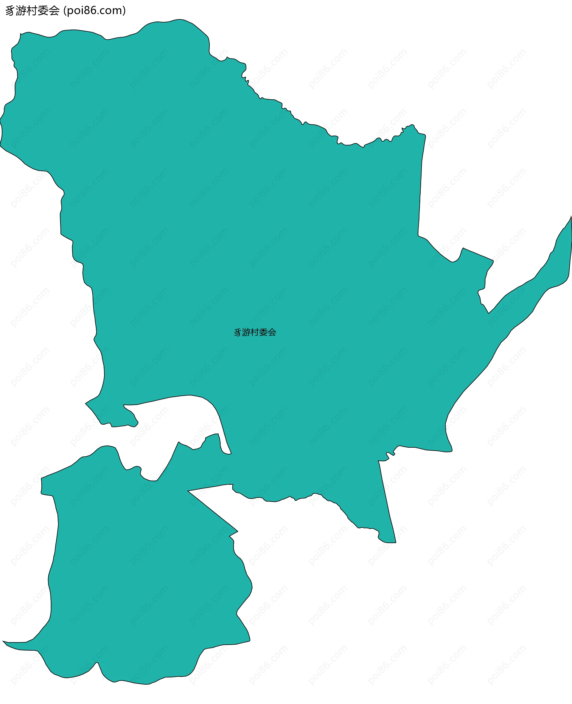 豸游村委会边界地图