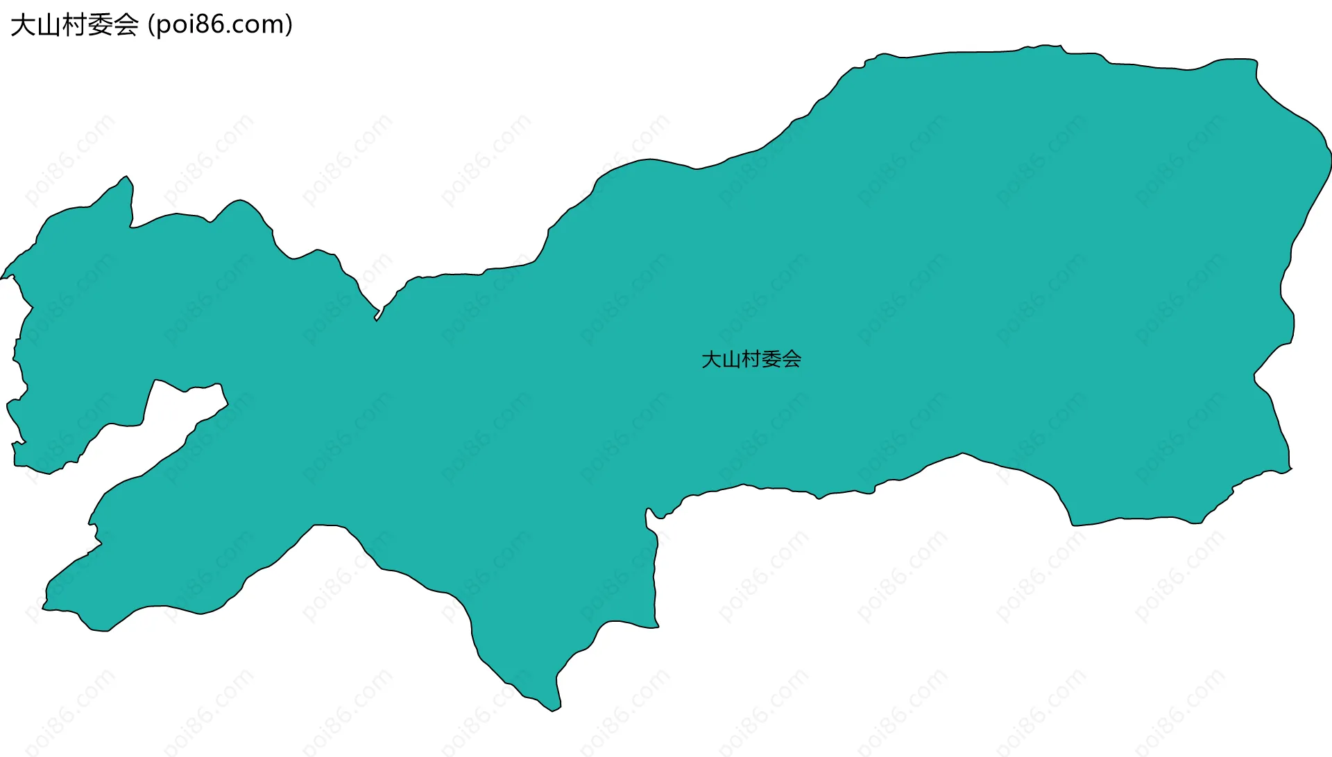 大山村委会边界地图