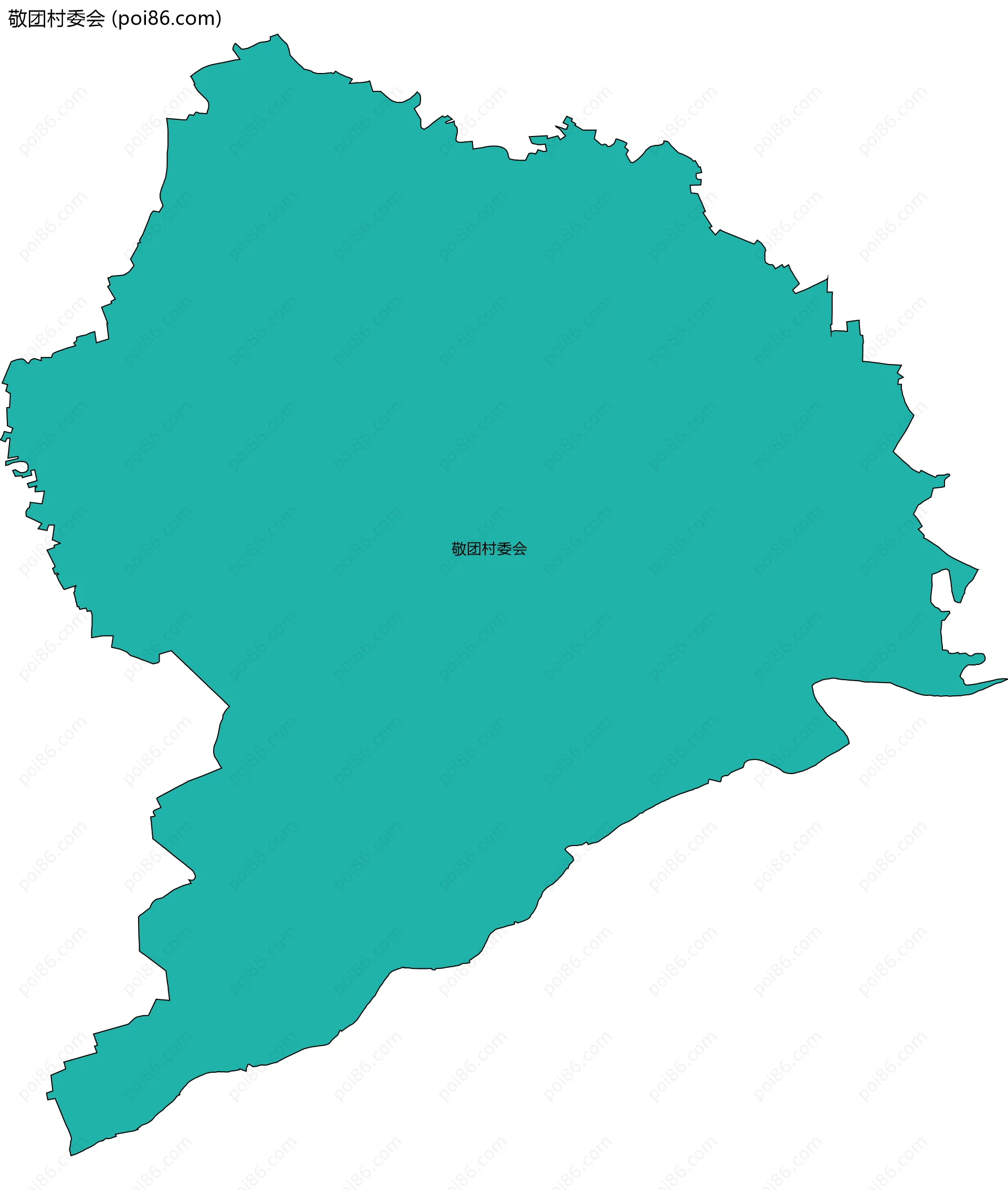 敬团村委会边界地图