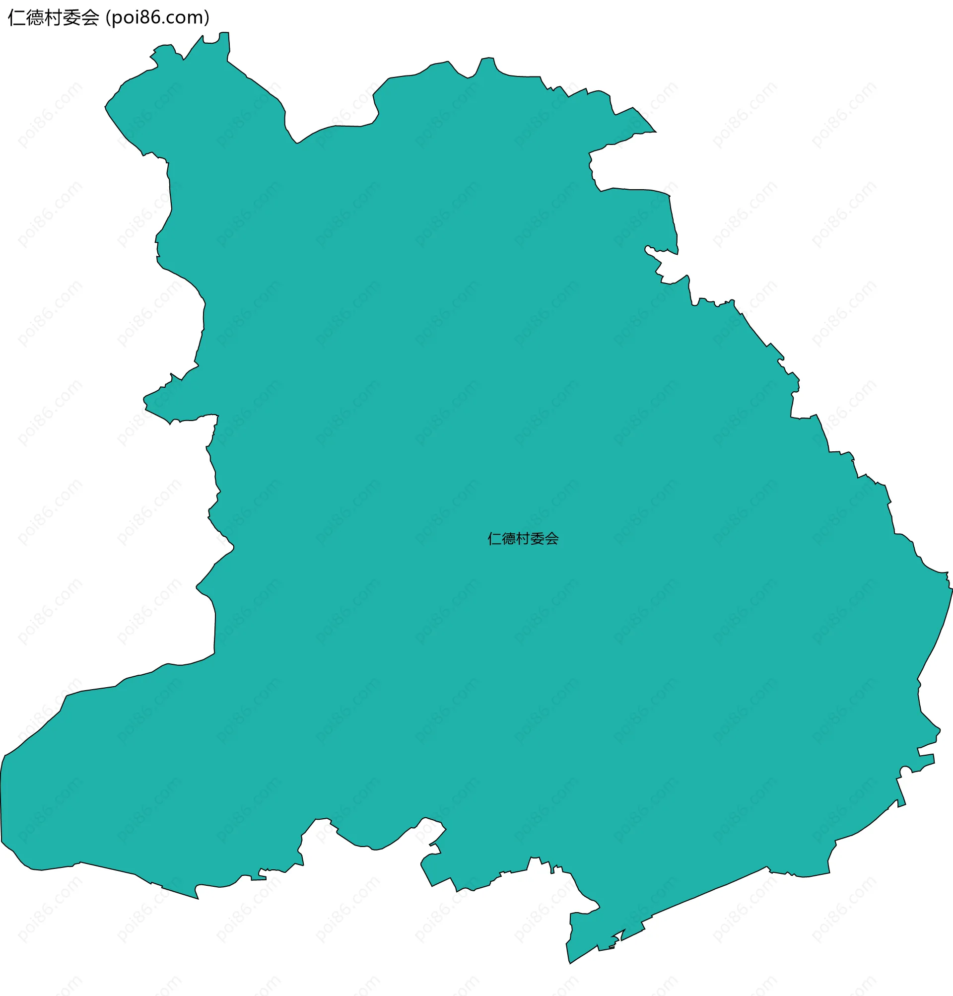 仁德村委会边界地图