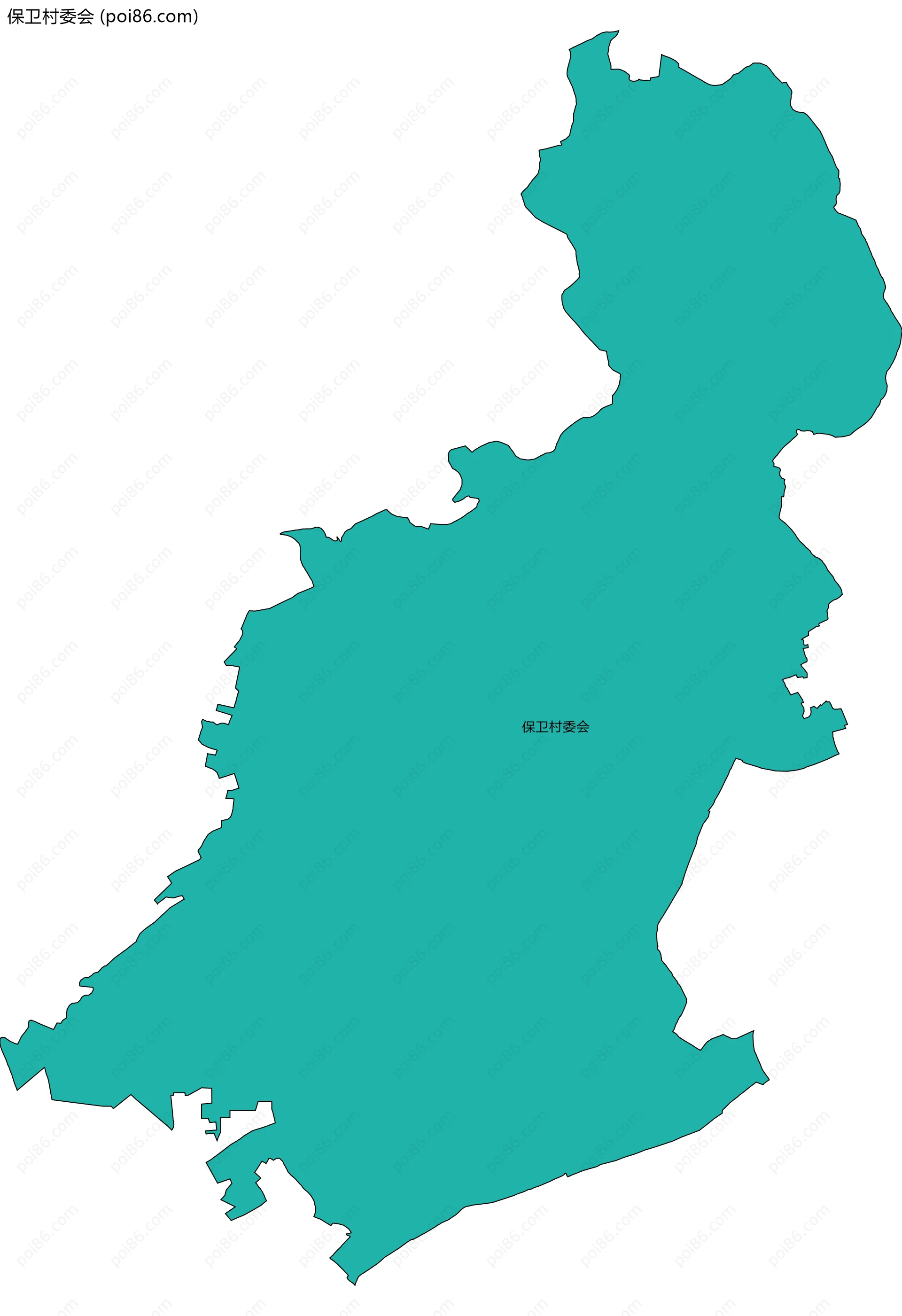 保卫村委会边界地图