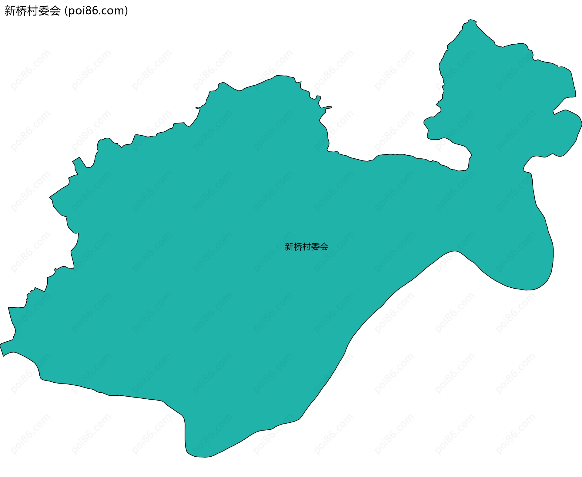 新桥村委会边界地图