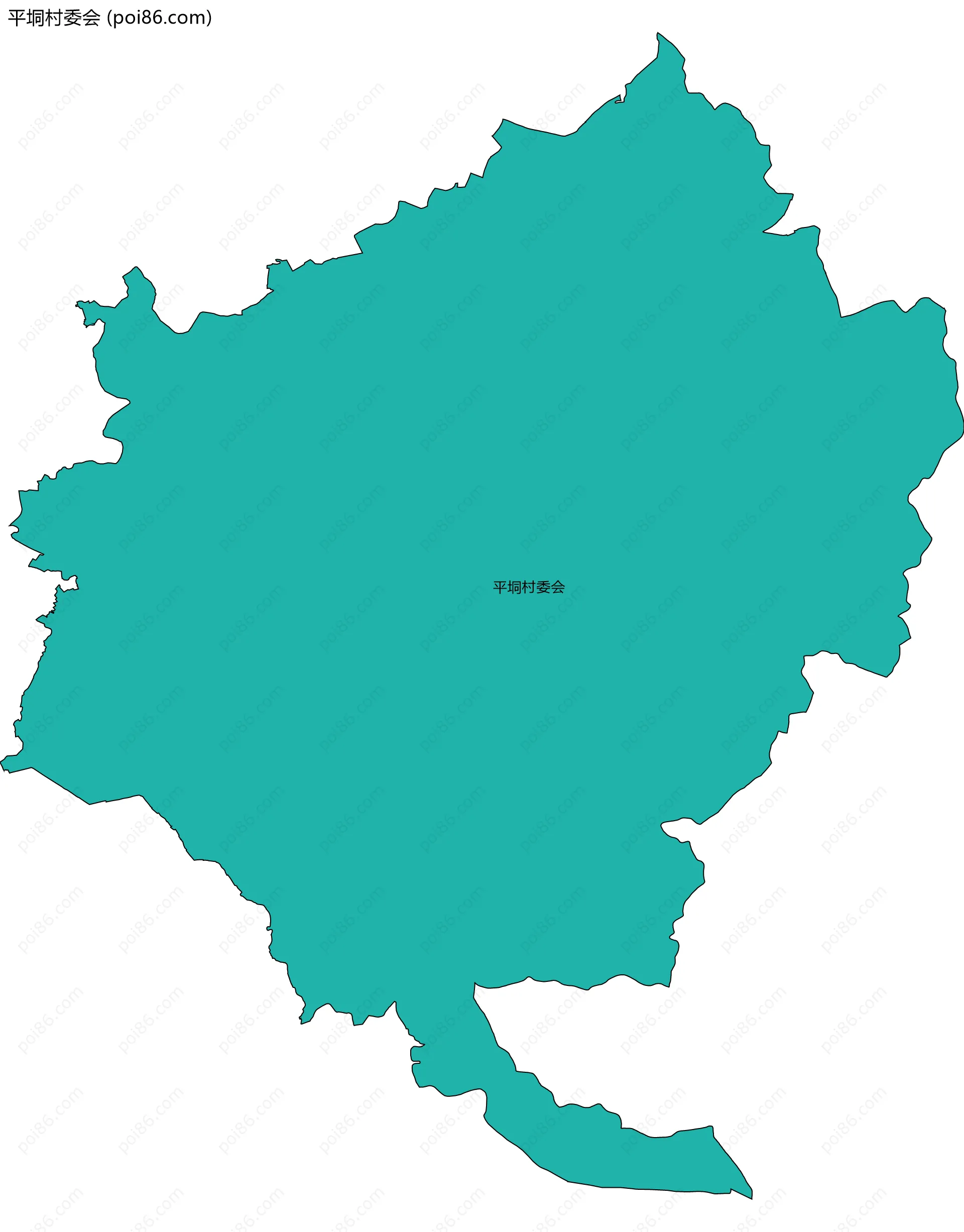 平垌村委会边界地图
