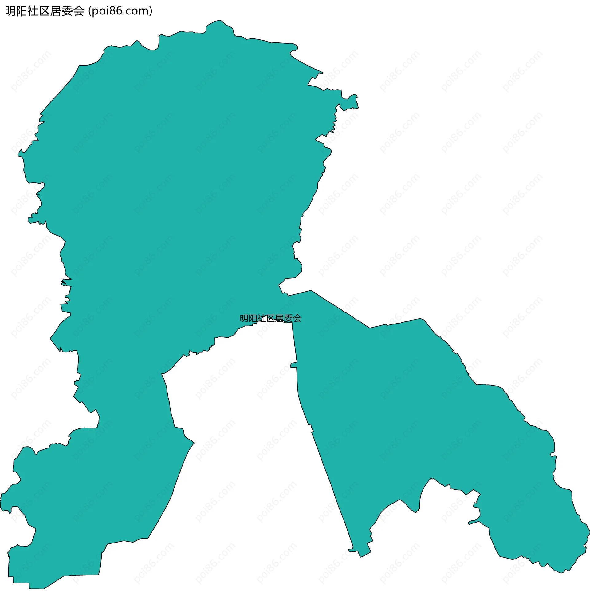 明阳社区居委会边界地图