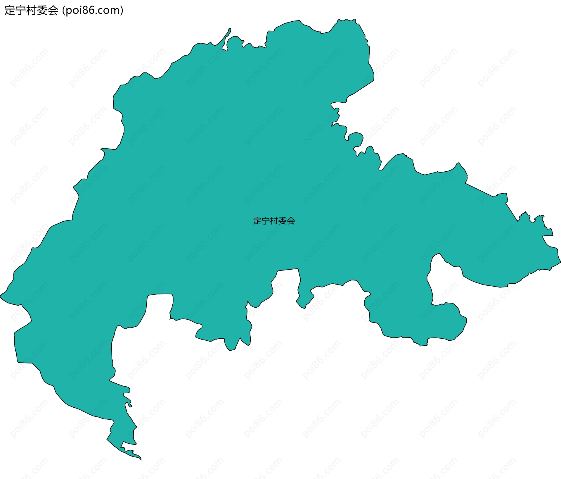 定宁村委会边界地图