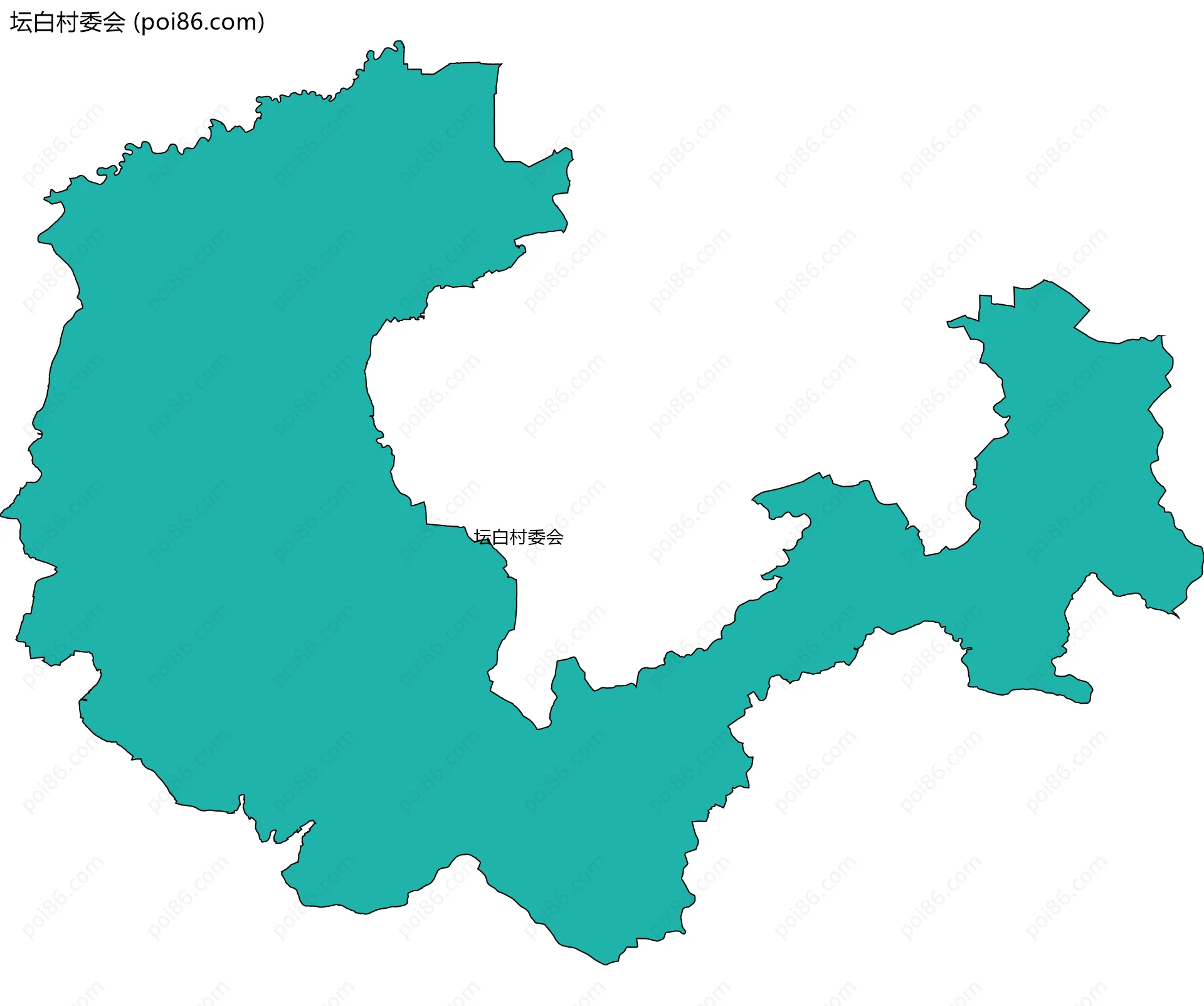 坛白村委会边界地图