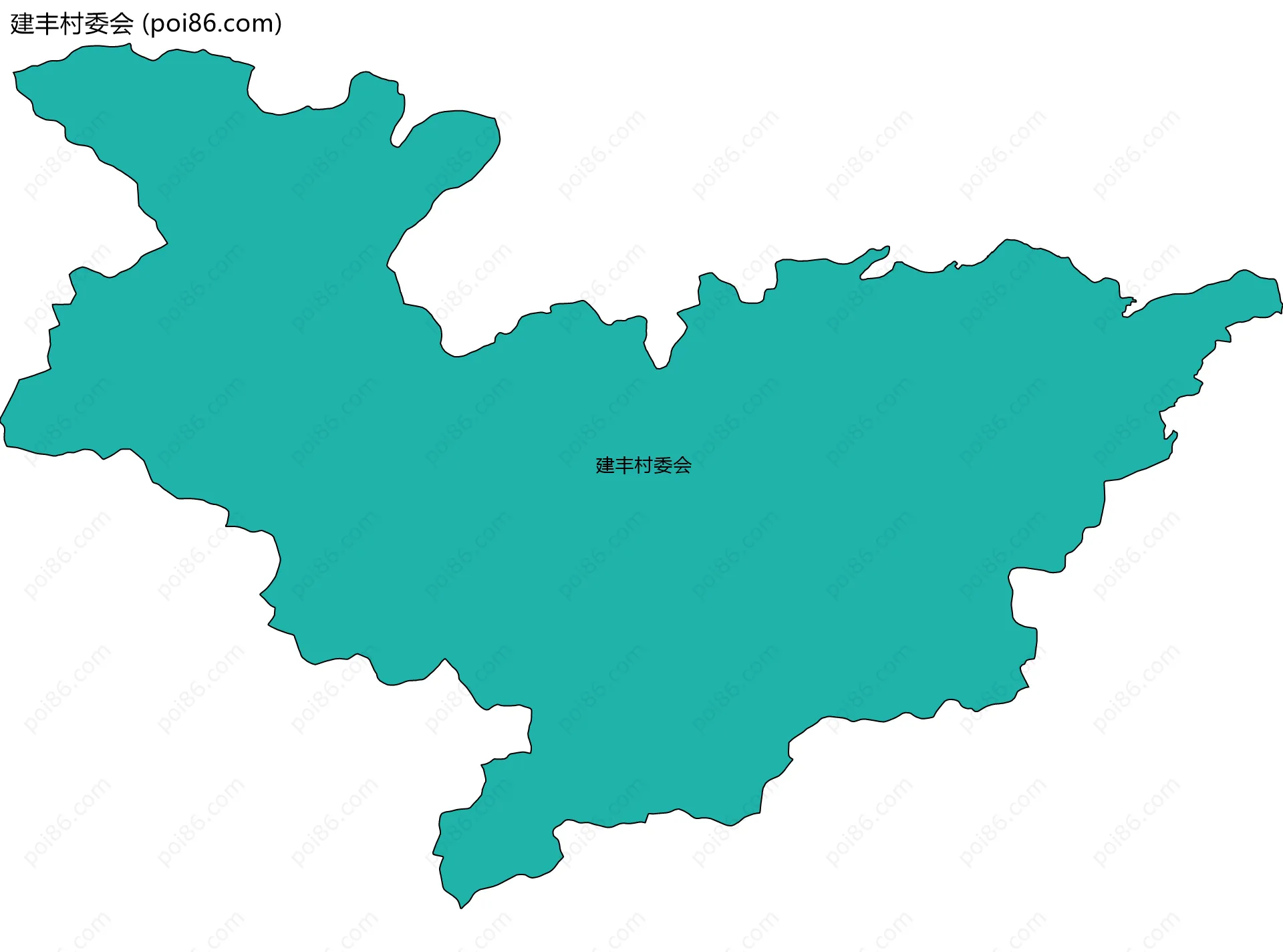建丰村委会边界地图