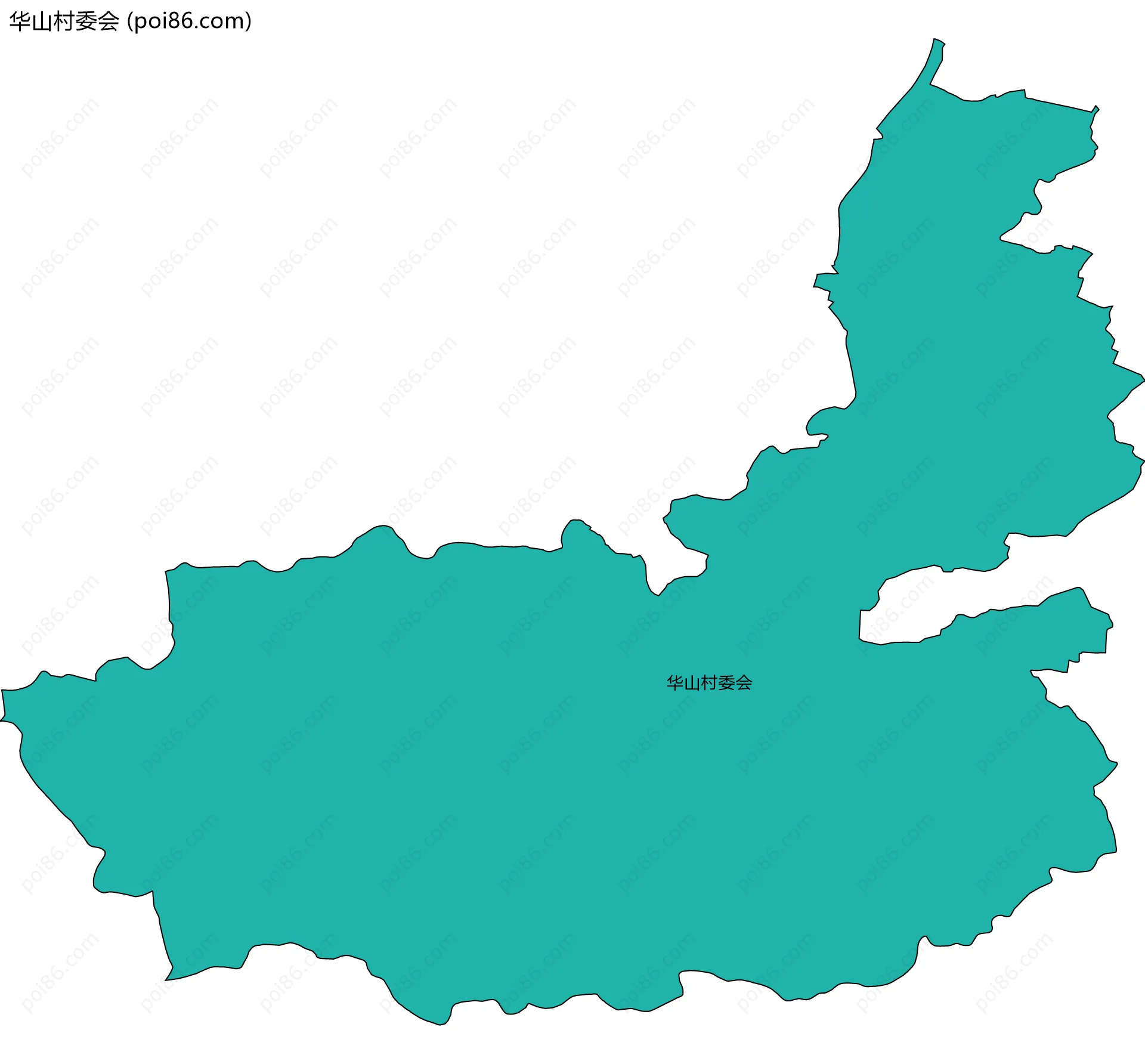 华山村委会边界地图