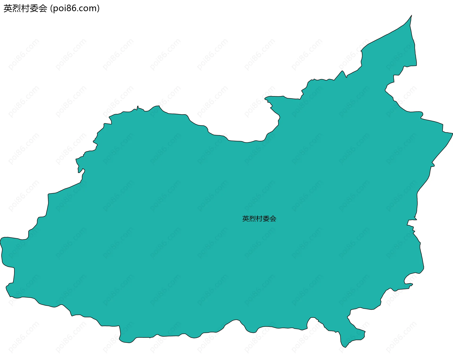 英烈村委会边界地图