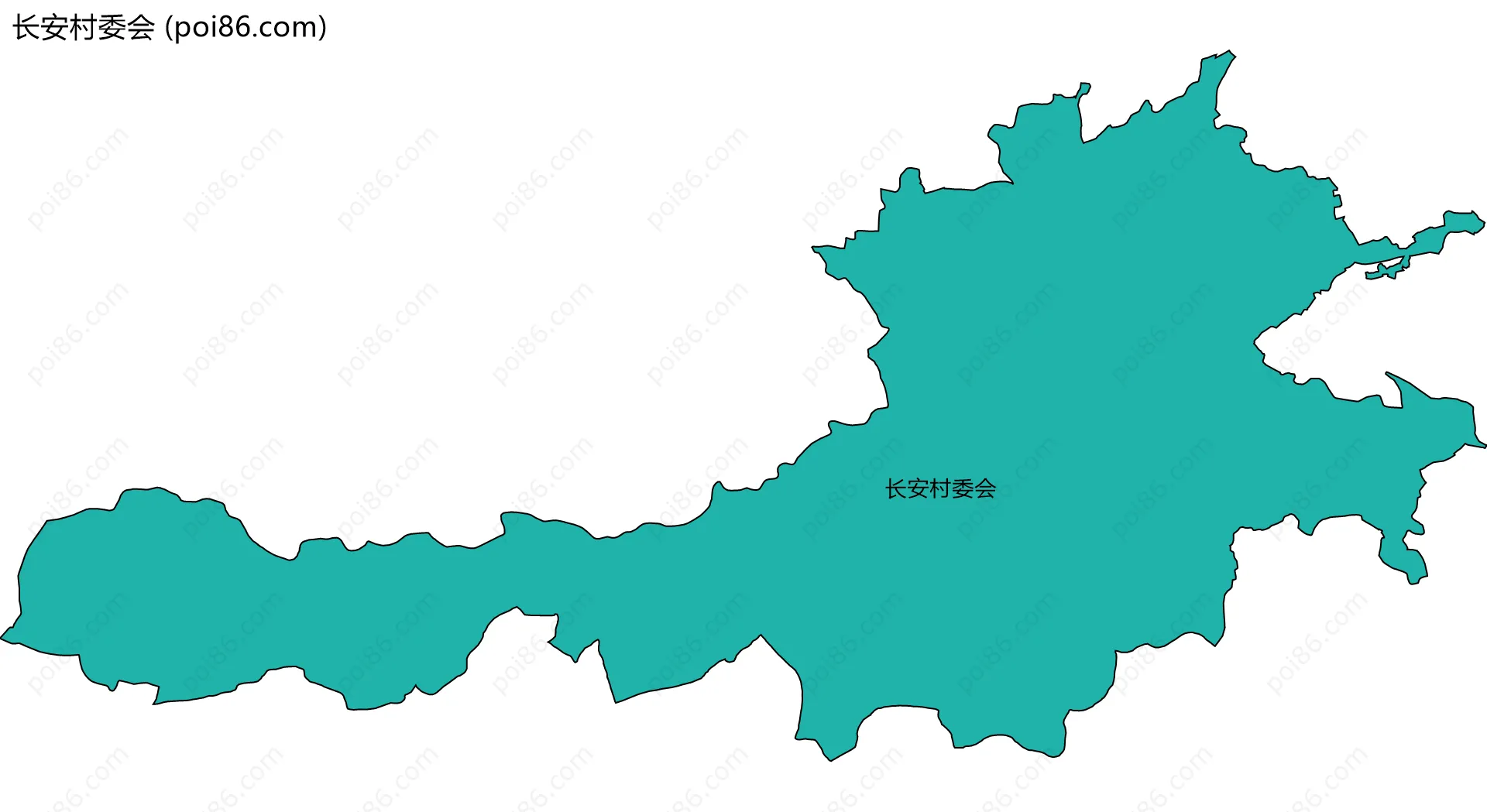 长安村委会边界地图