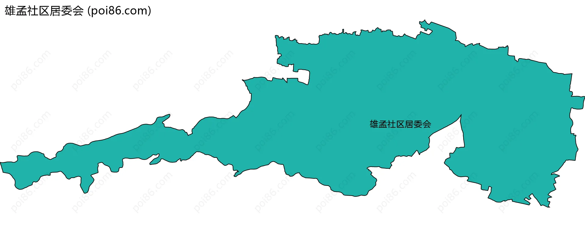 雄孟社区居委会边界地图