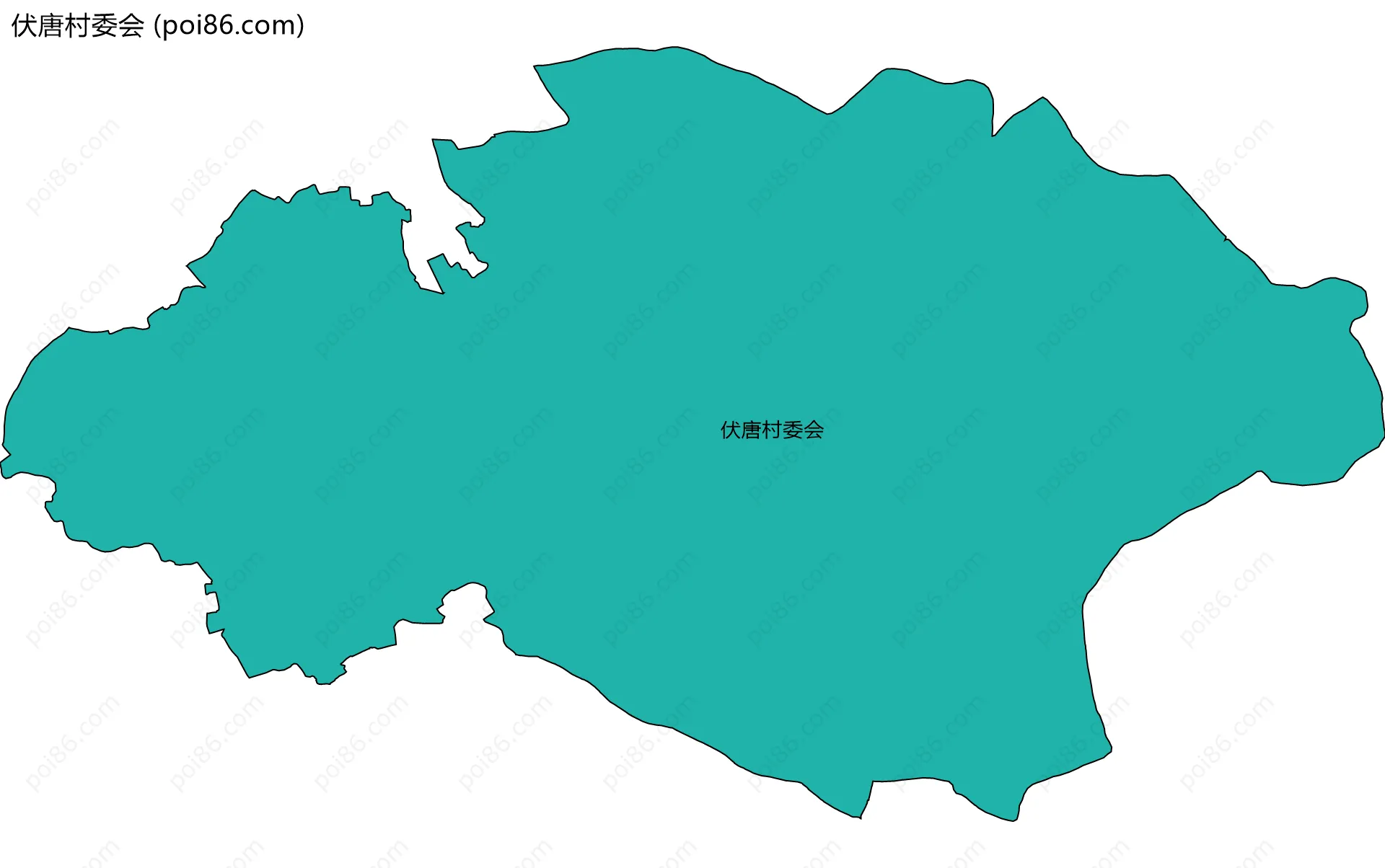 伏唐村委会边界地图