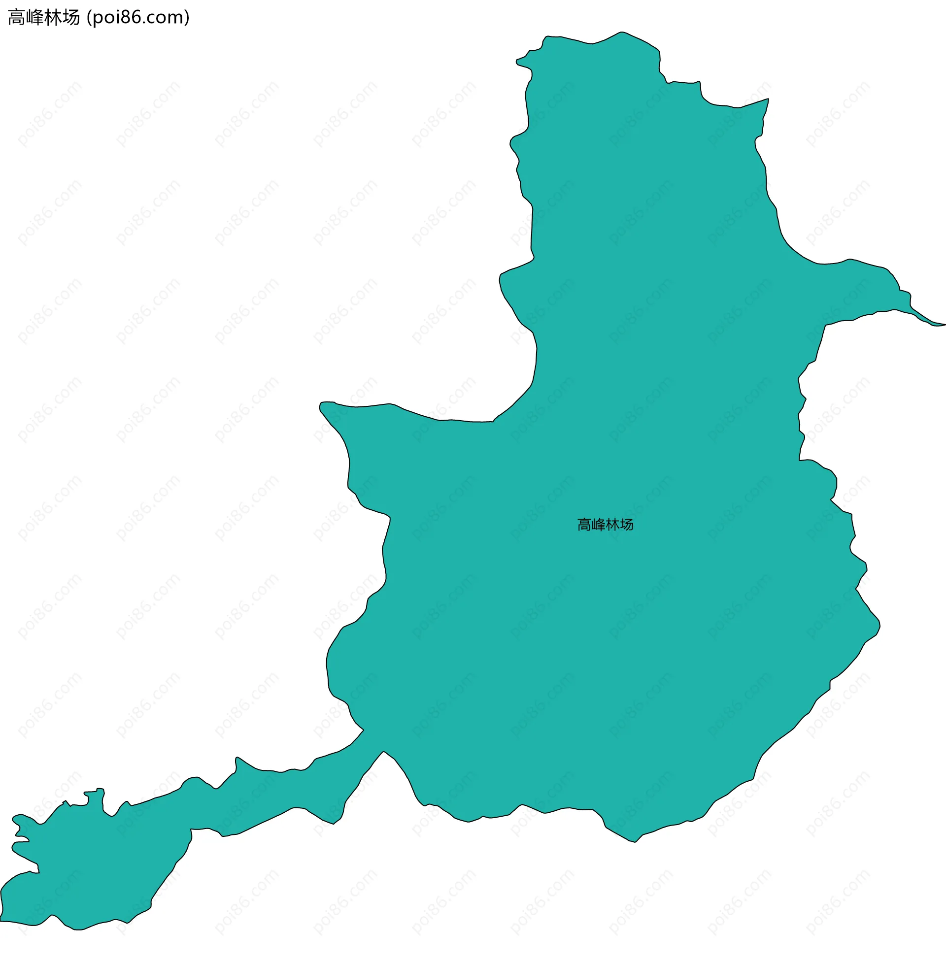 高峰林场边界地图