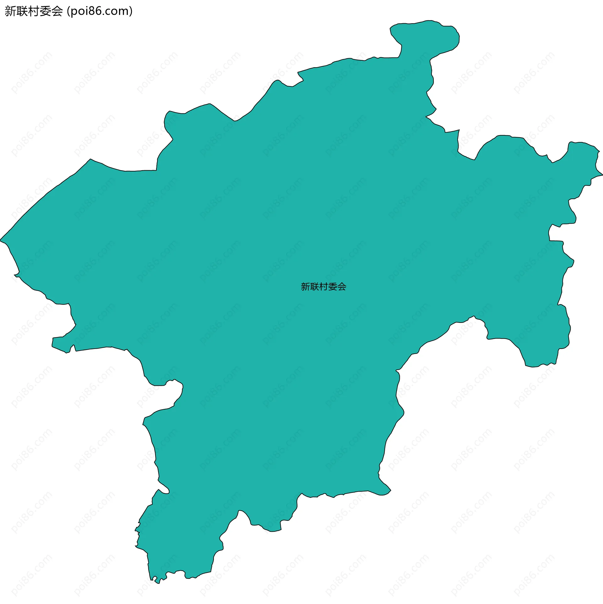 新联村委会边界地图