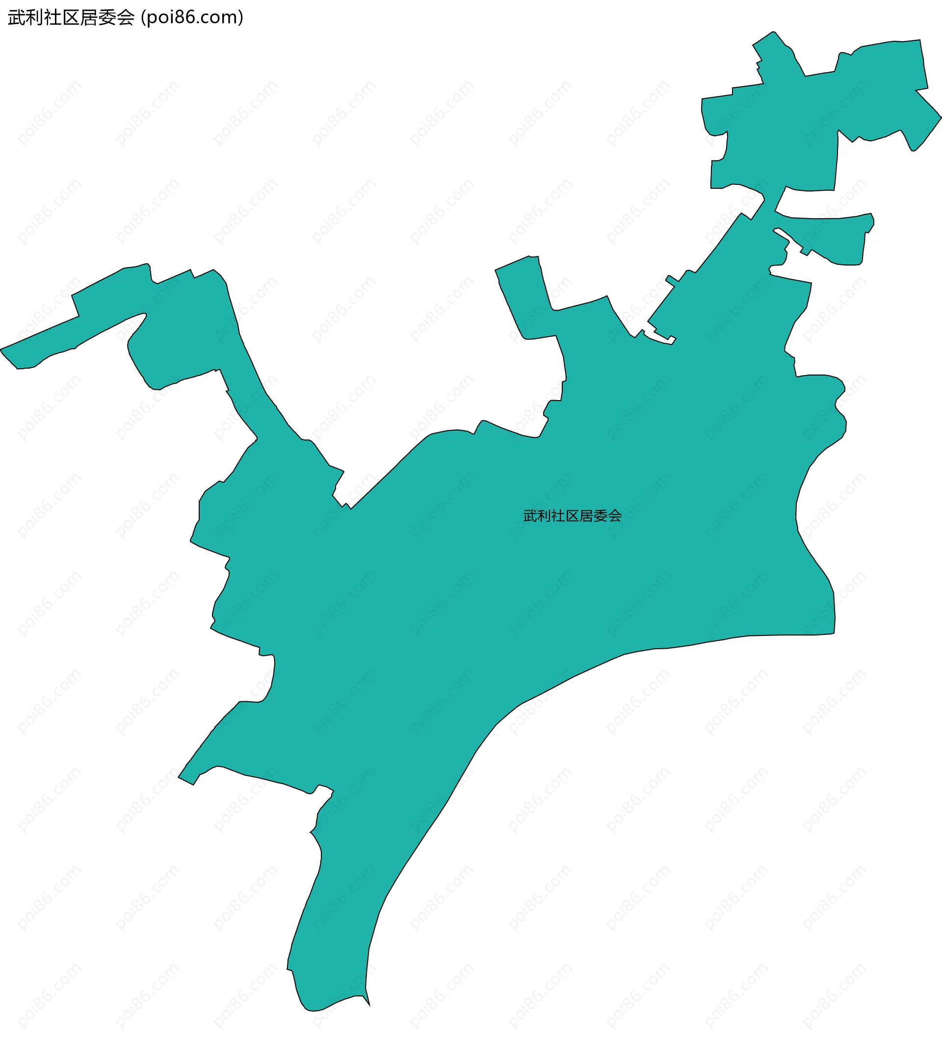 武利社区居委会边界地图
