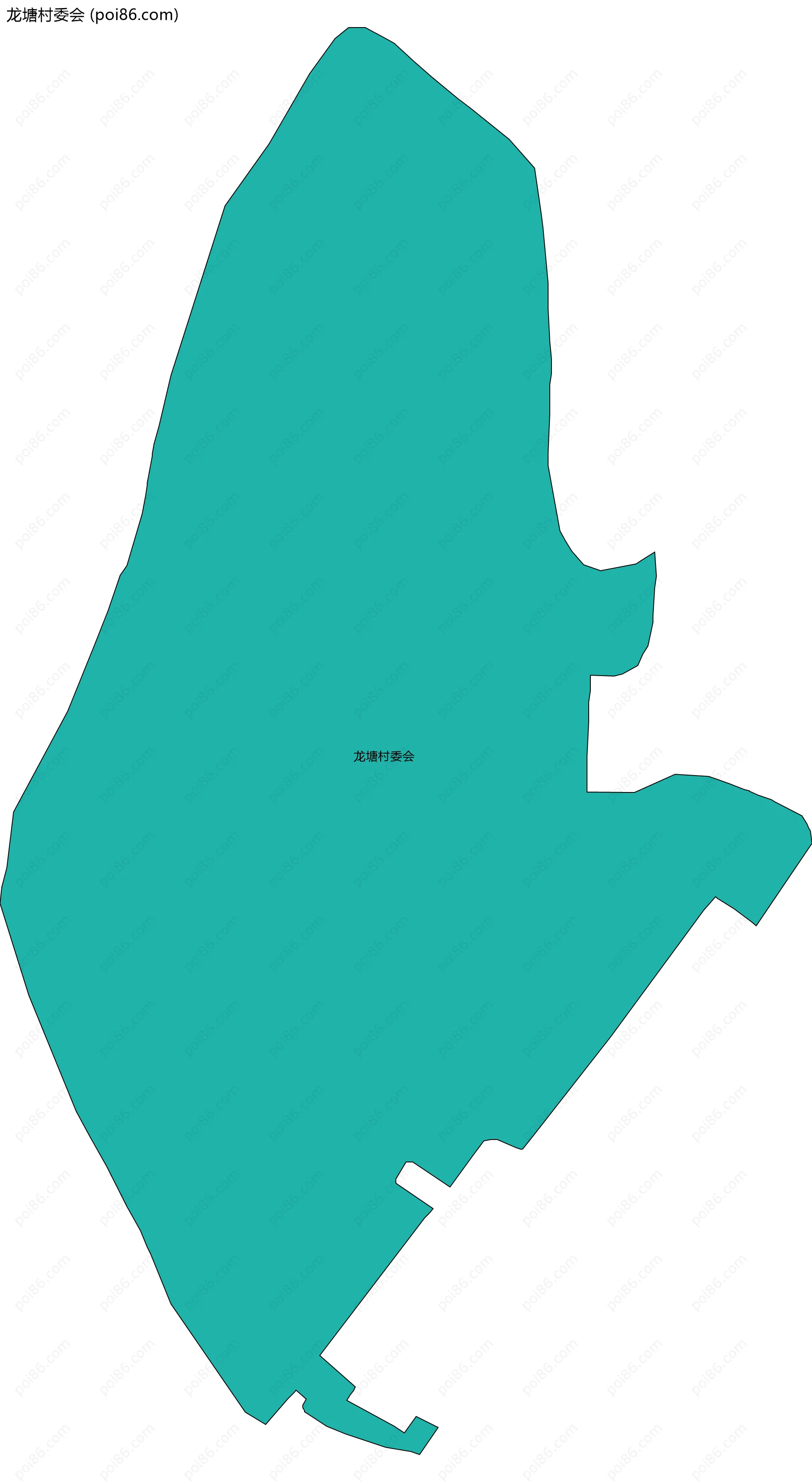 龙塘村委会边界地图