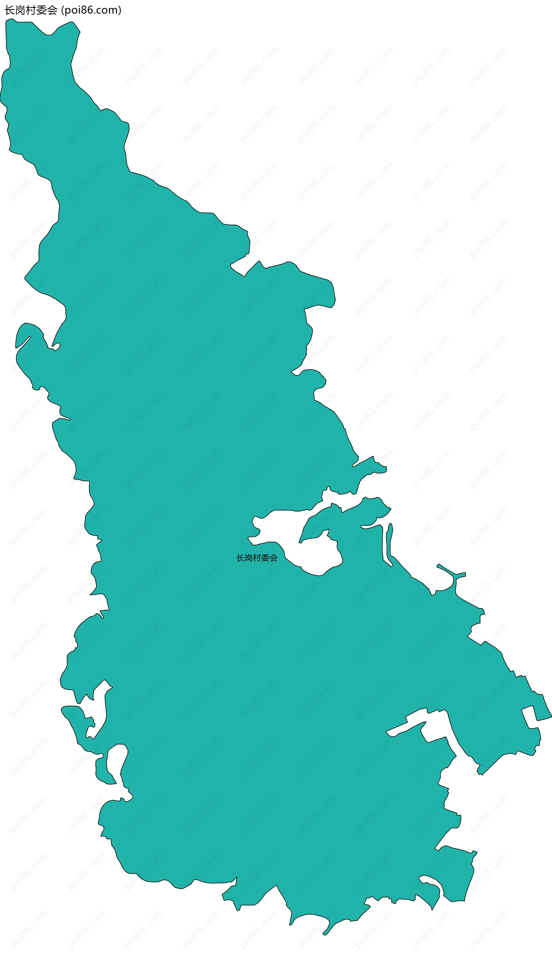 长岗村委会边界地图