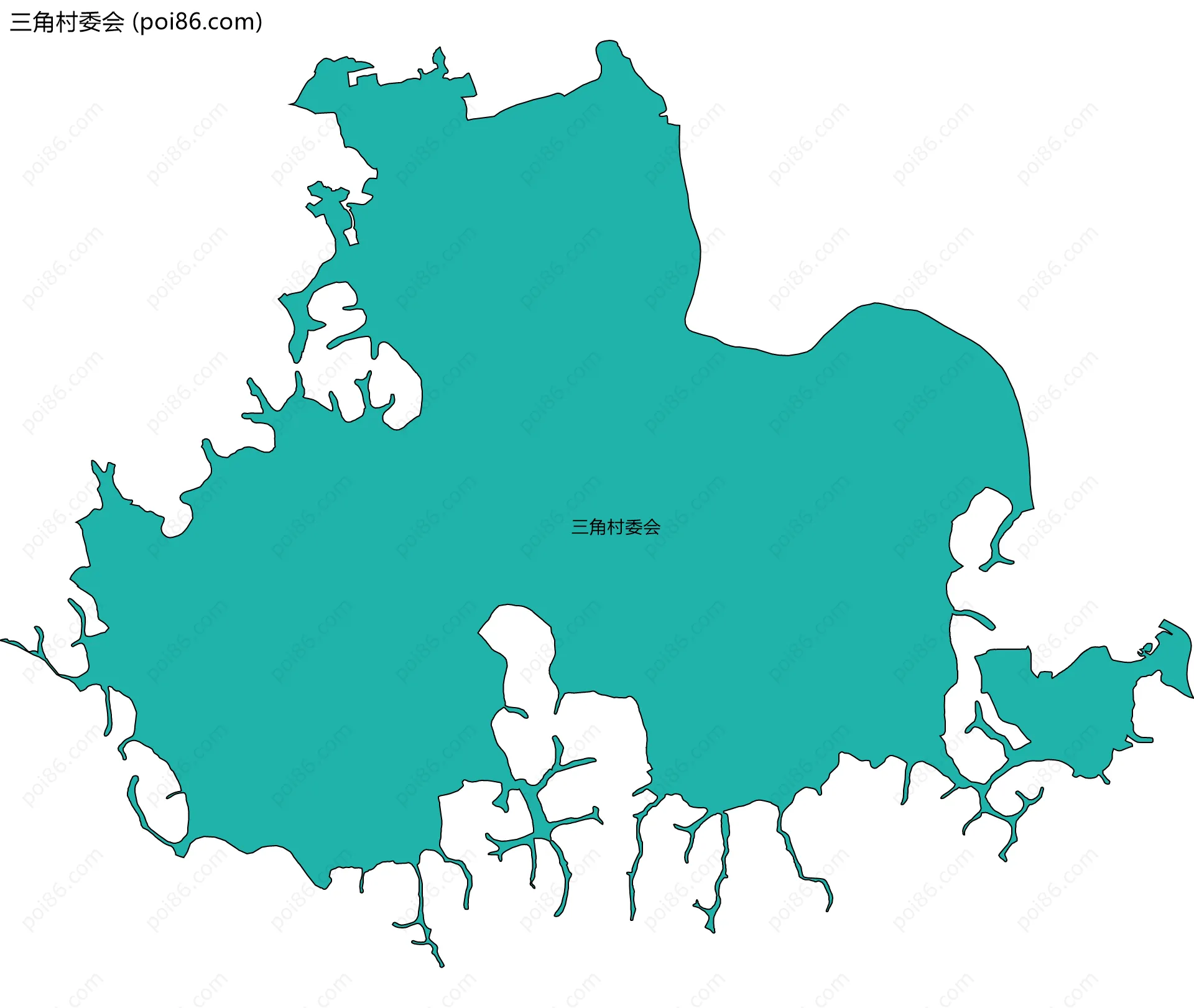 三角村委会边界地图