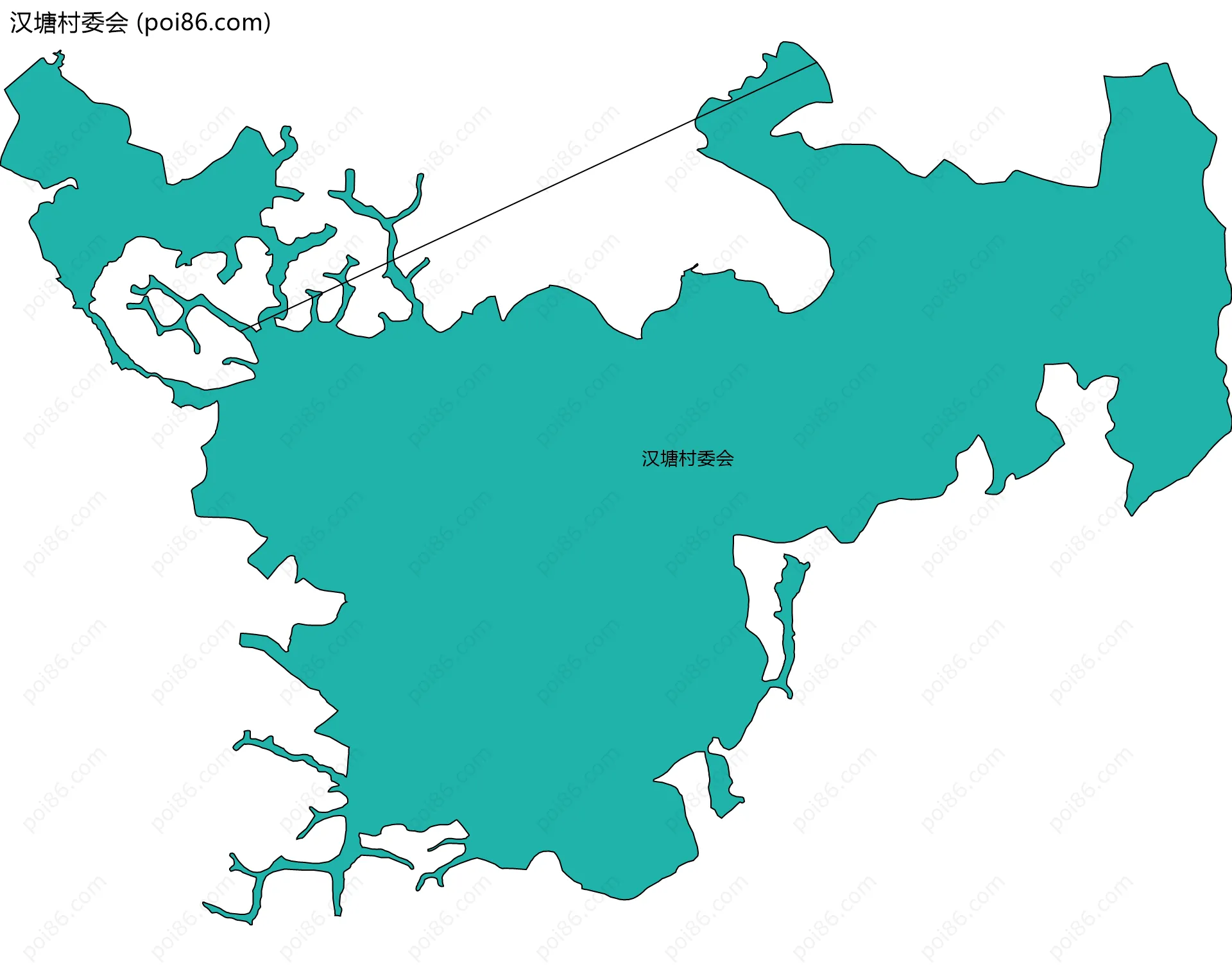 汉塘村委会边界地图