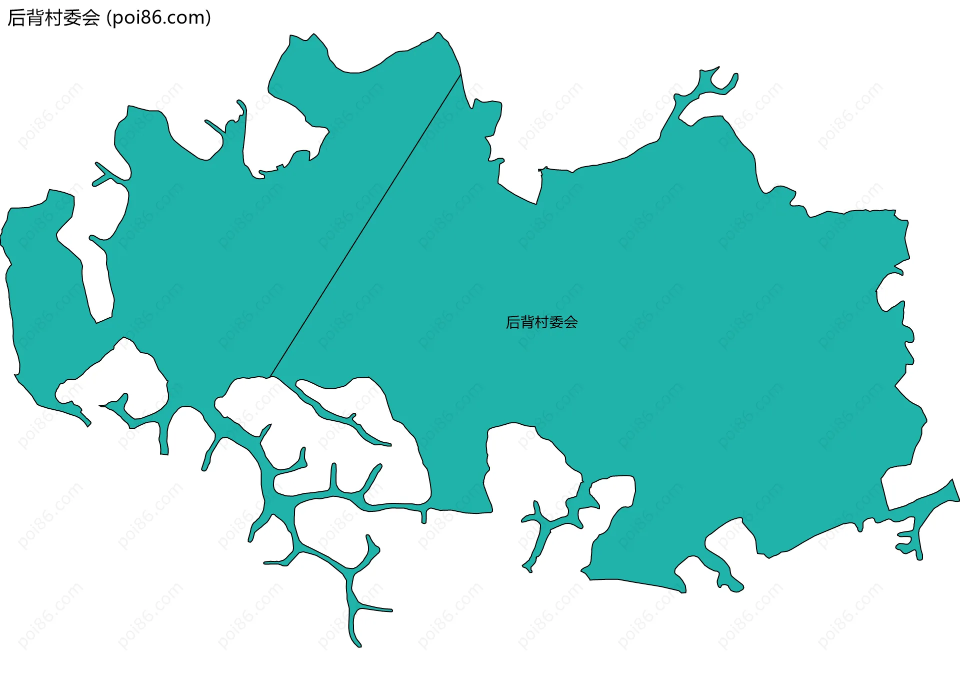 后背村委会边界地图