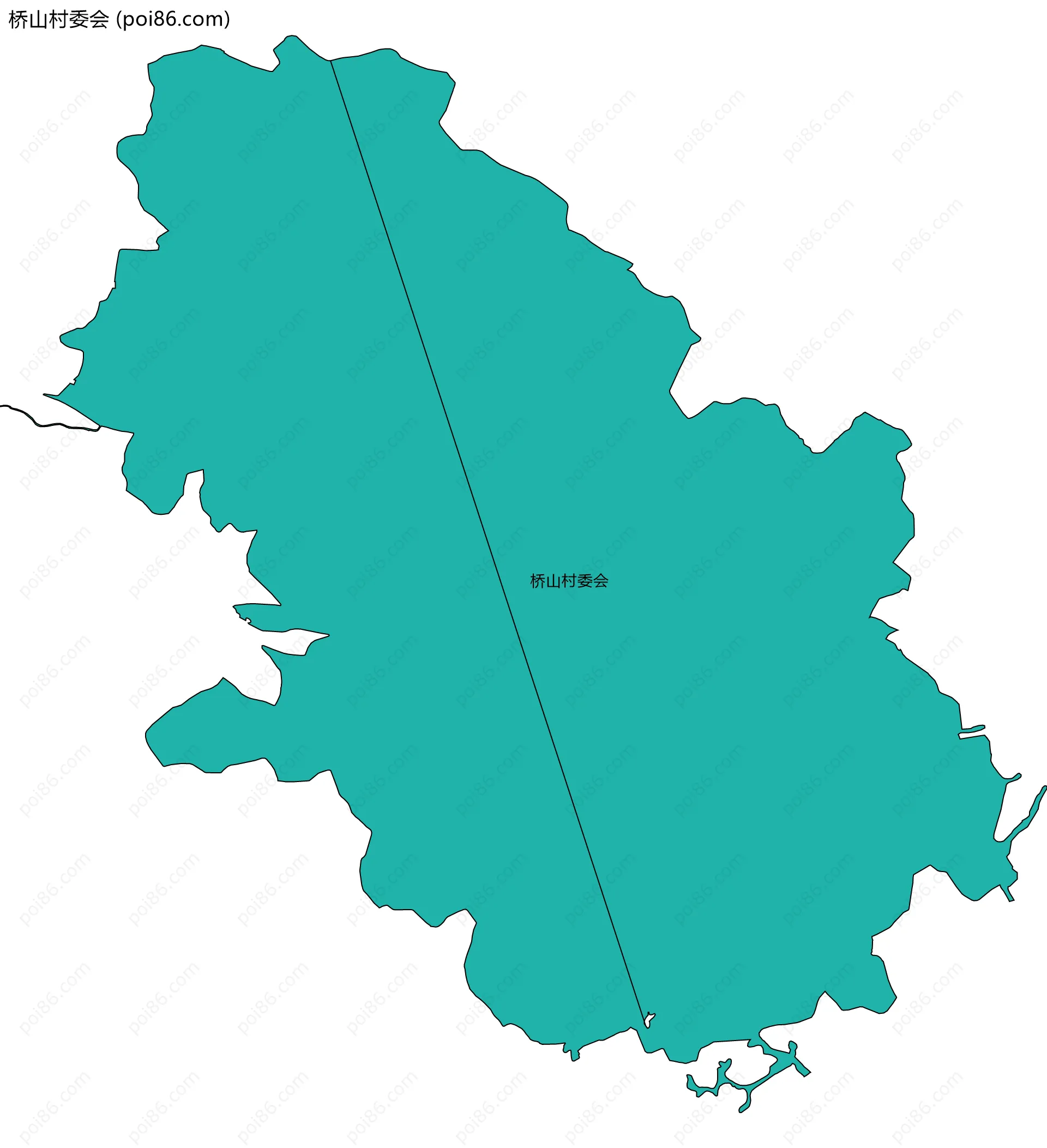 桥山村委会边界地图