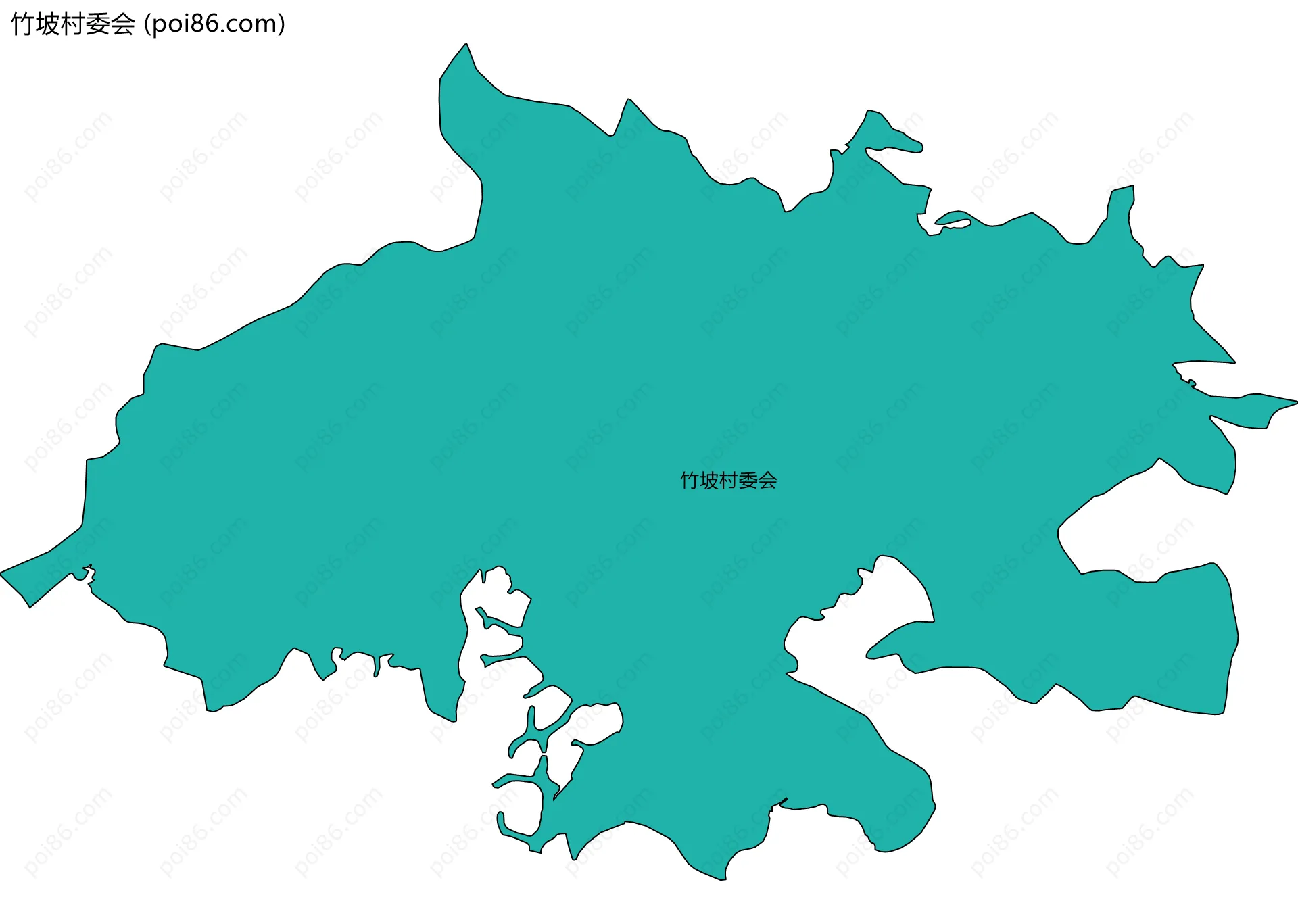 竹坡村委会边界地图