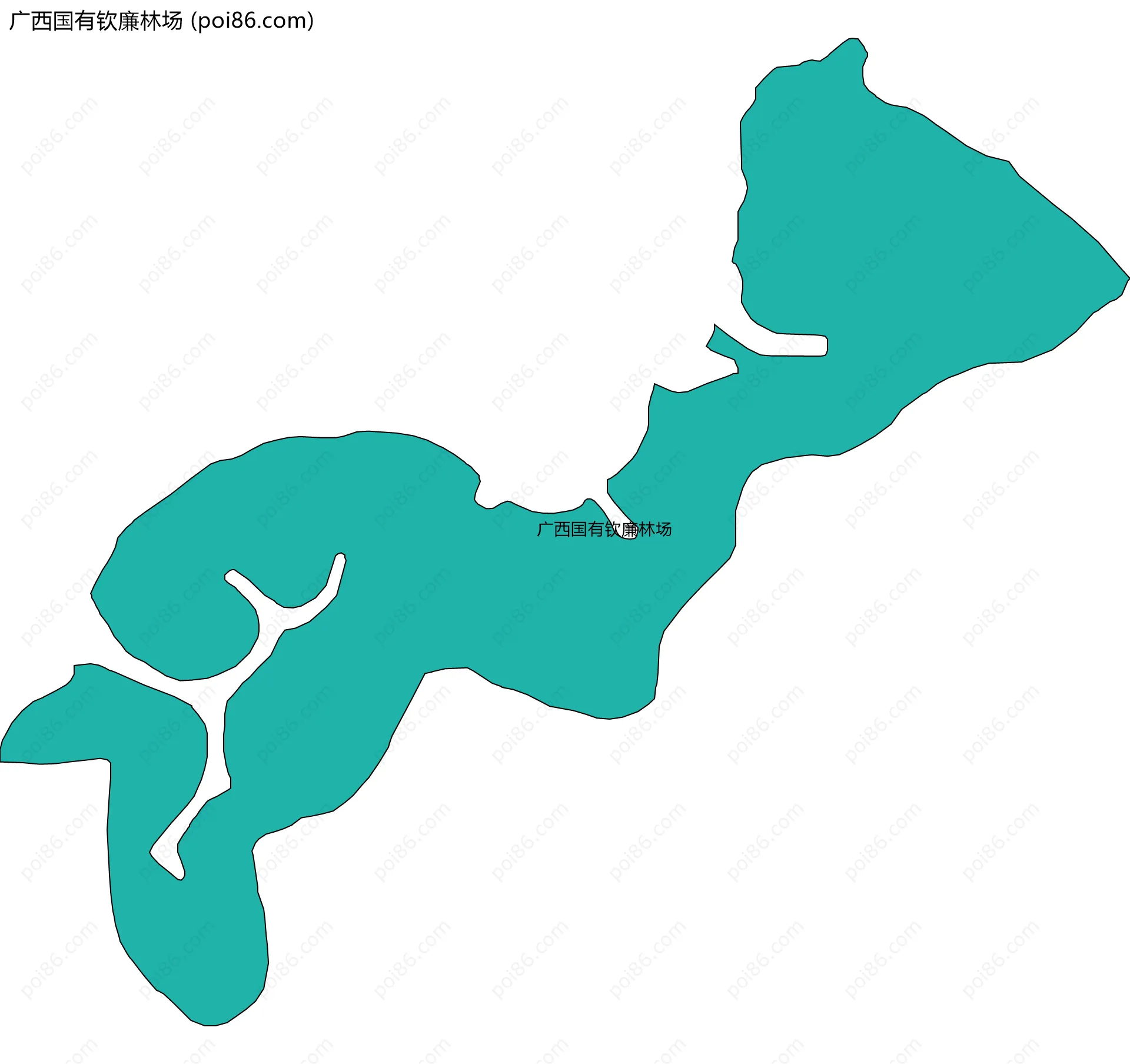 广西国有钦廉林场边界地图