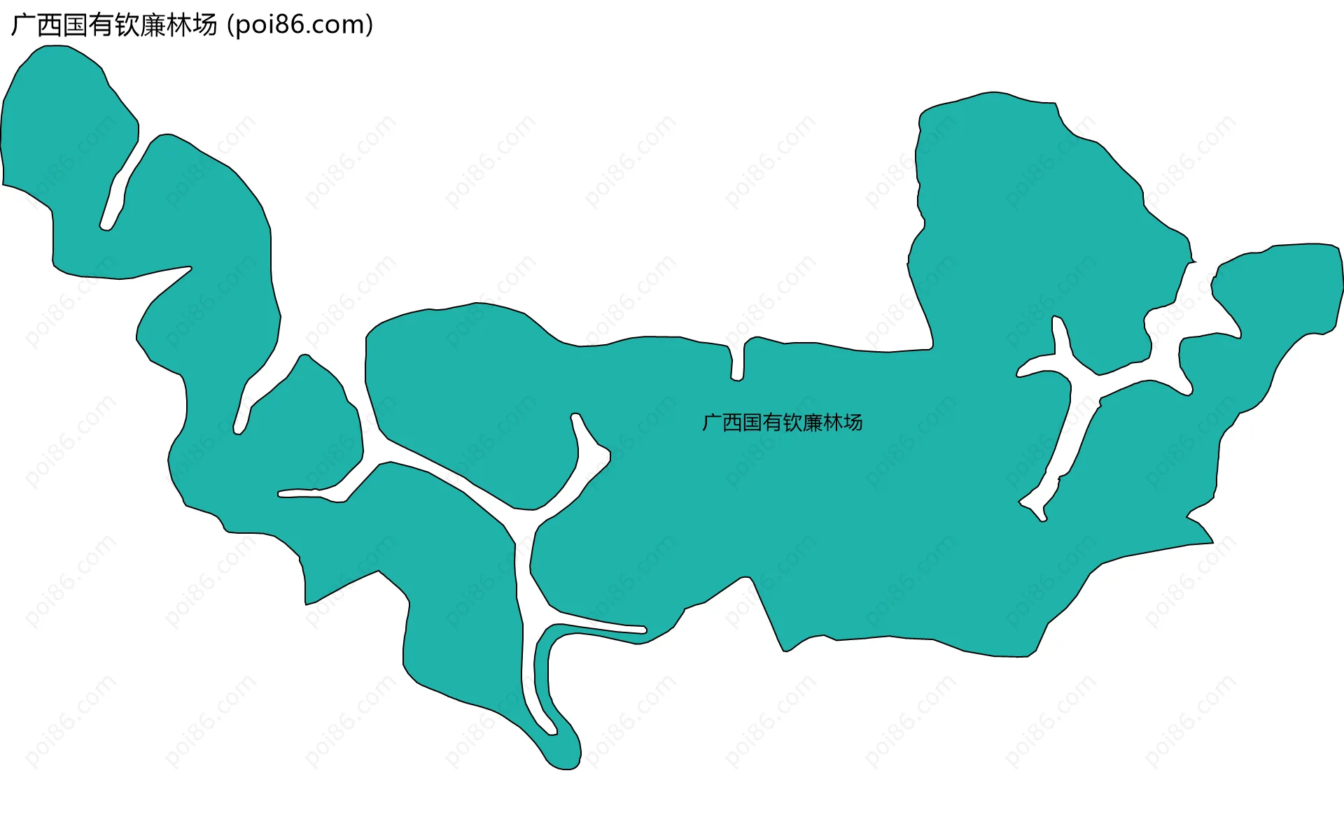广西国有钦廉林场边界地图