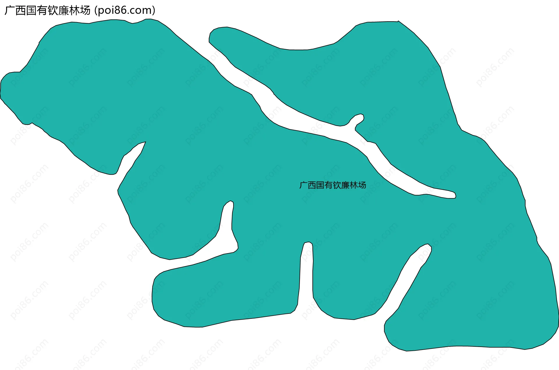 广西国有钦廉林场边界地图