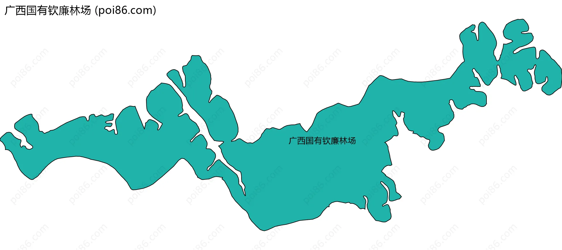广西国有钦廉林场边界地图