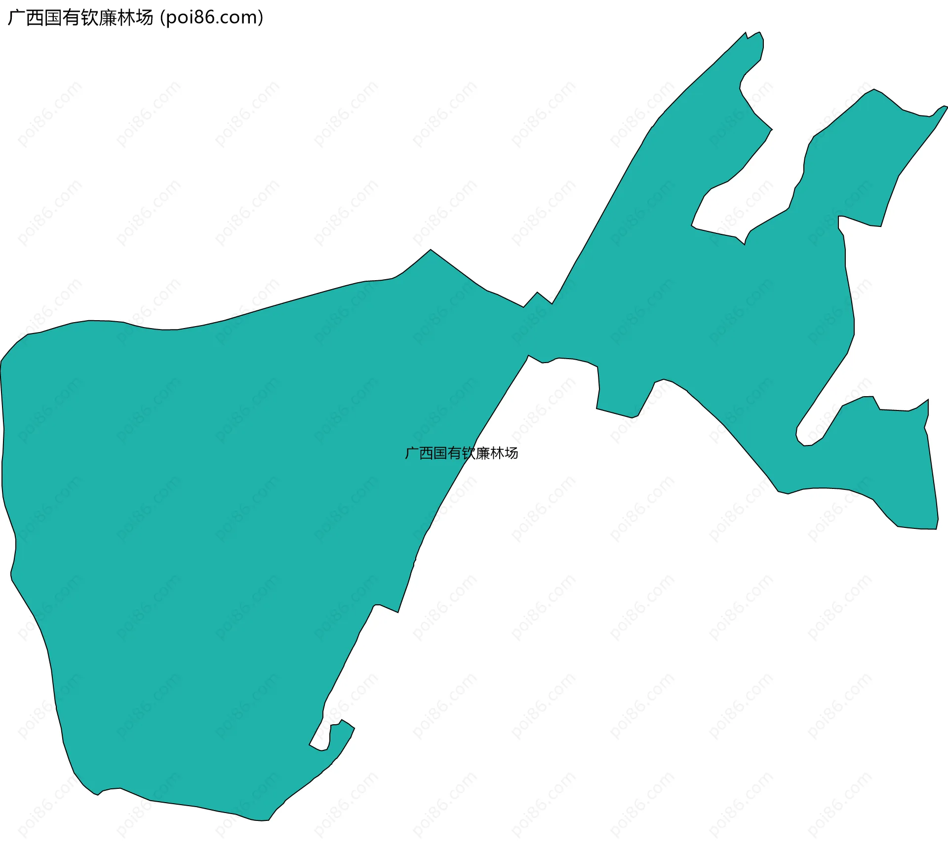 广西国有钦廉林场边界地图