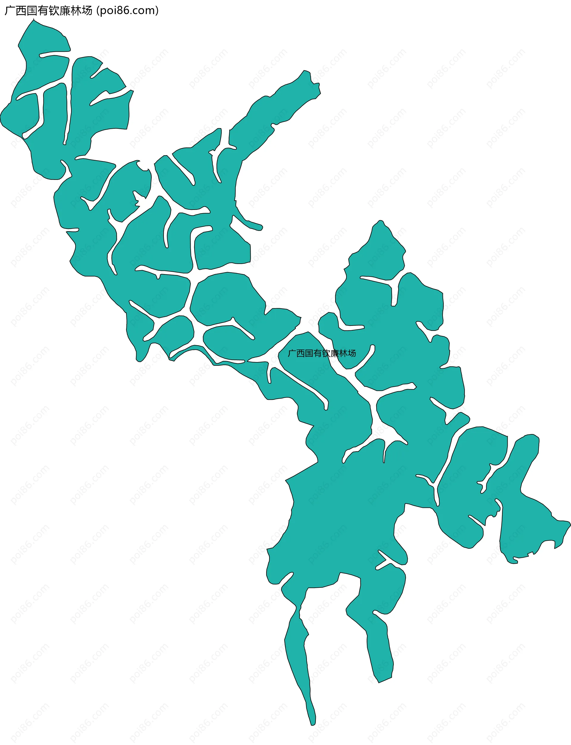 广西国有钦廉林场边界地图