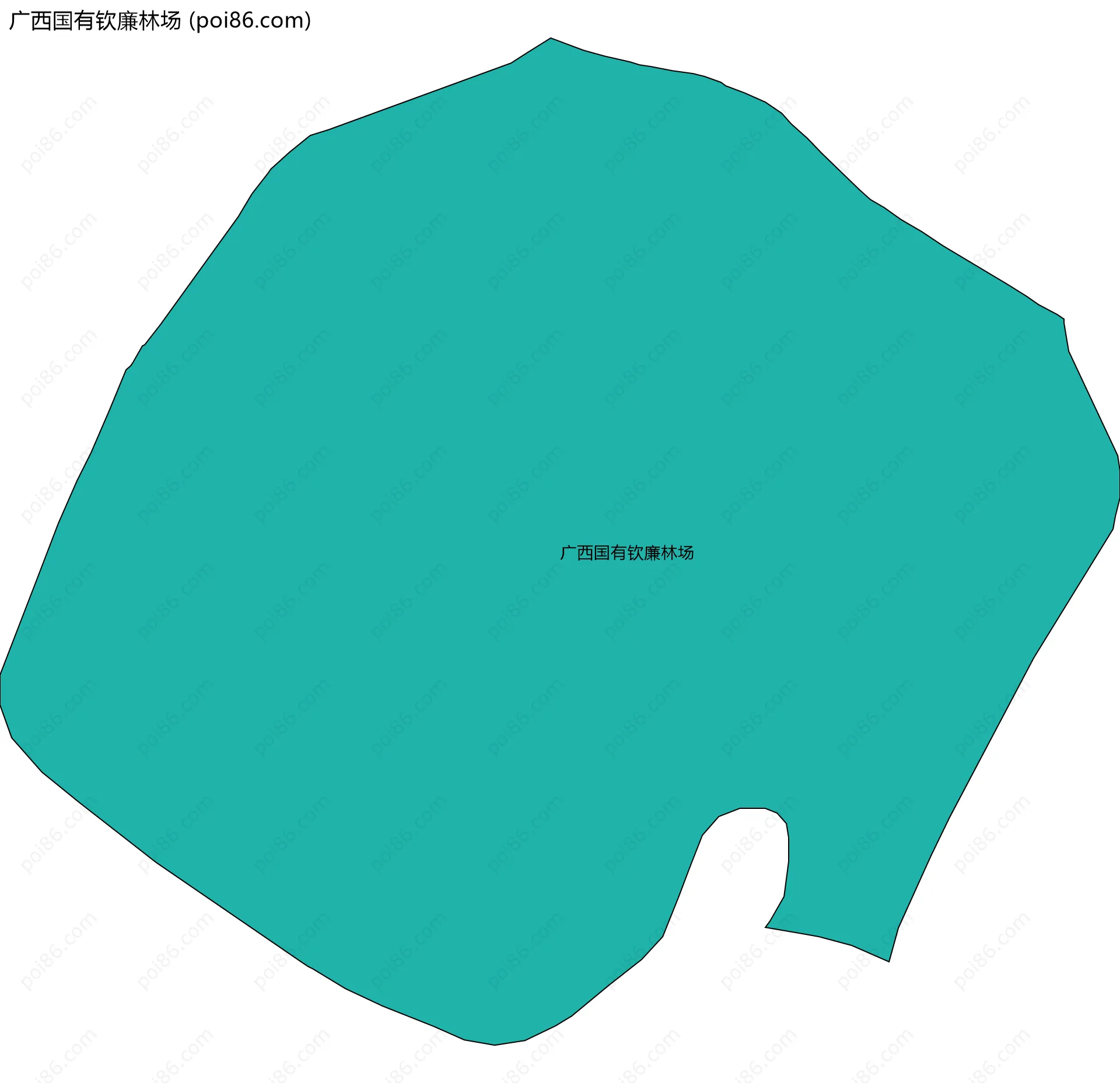 广西国有钦廉林场边界地图