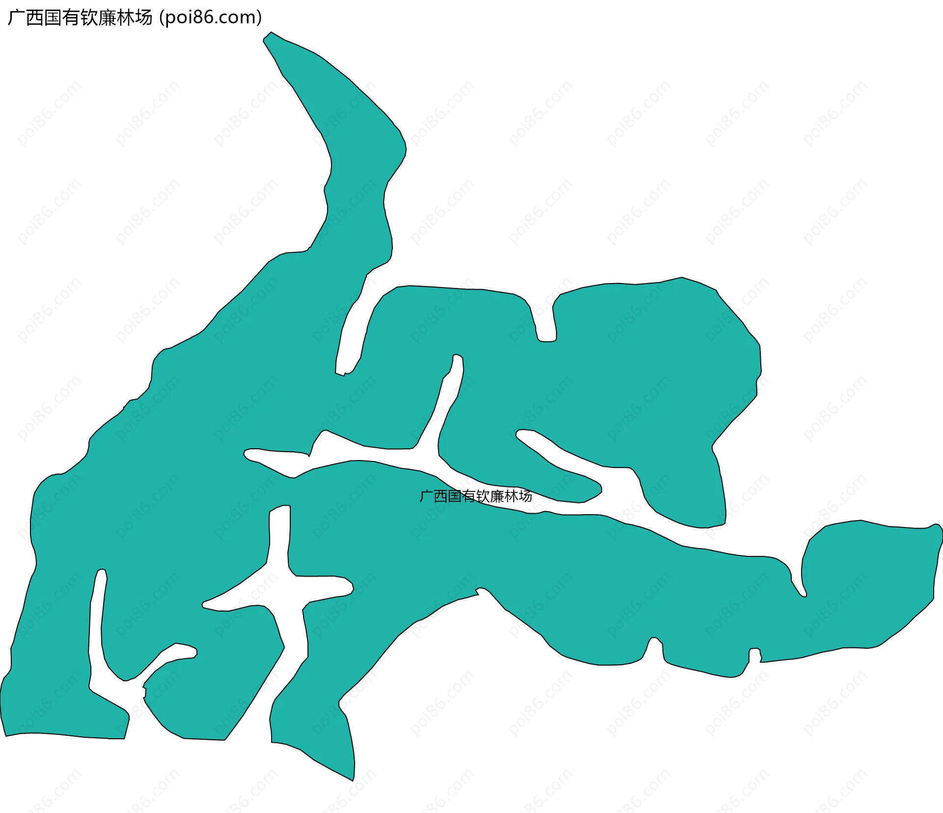 广西国有钦廉林场边界地图