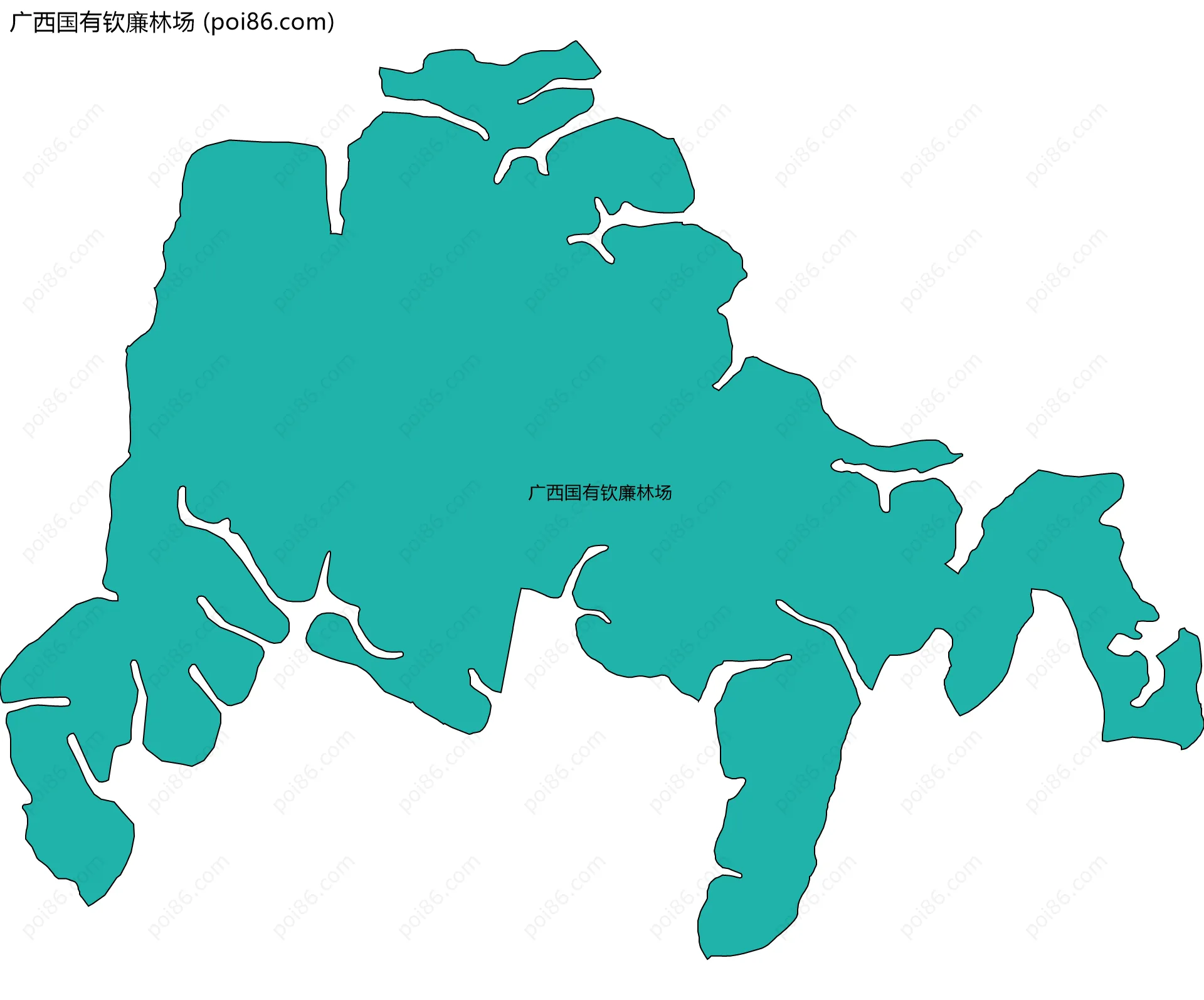 广西国有钦廉林场边界地图